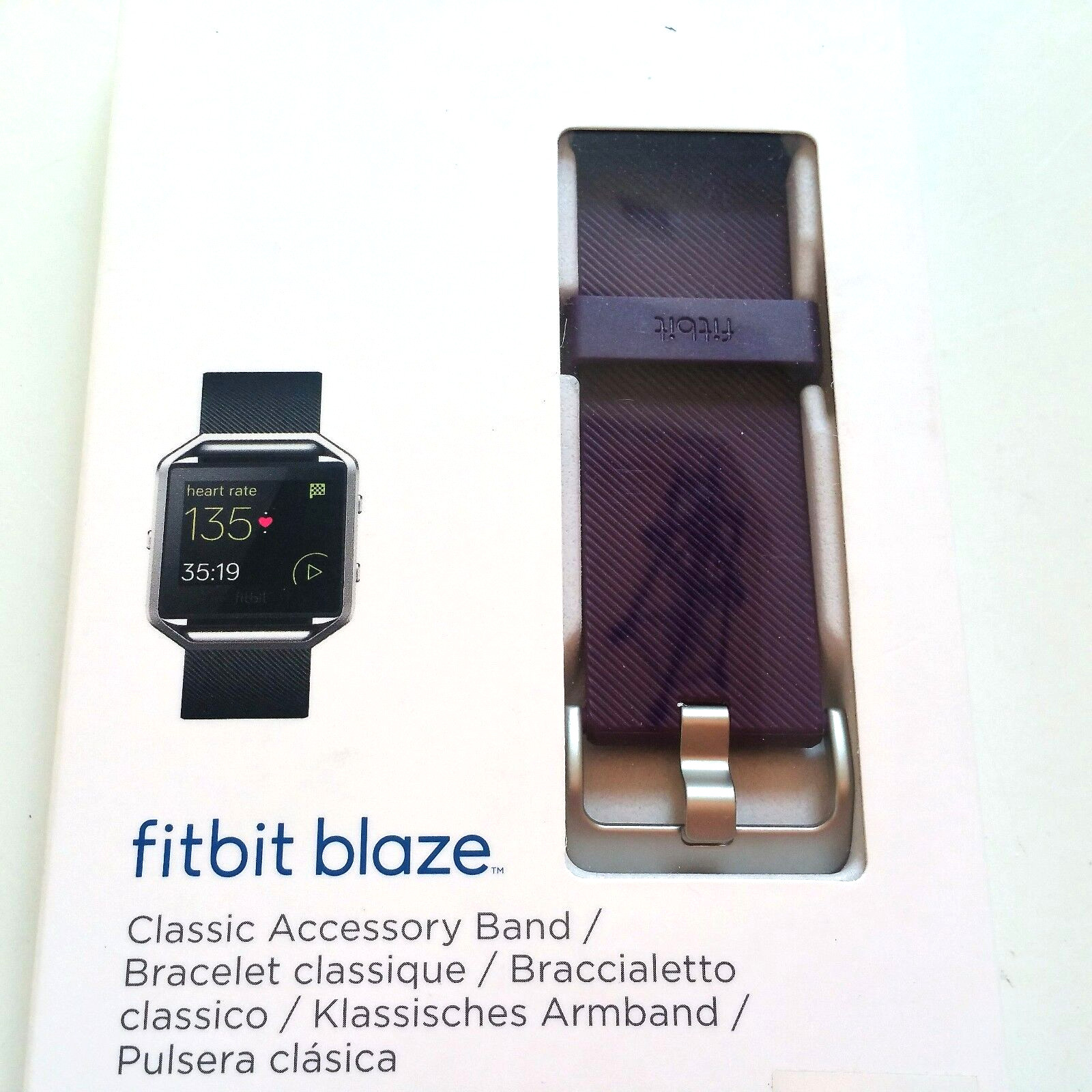Fitbit Blaze Accessory Replacement Wrist Band Large Silicone Strap Purple New!