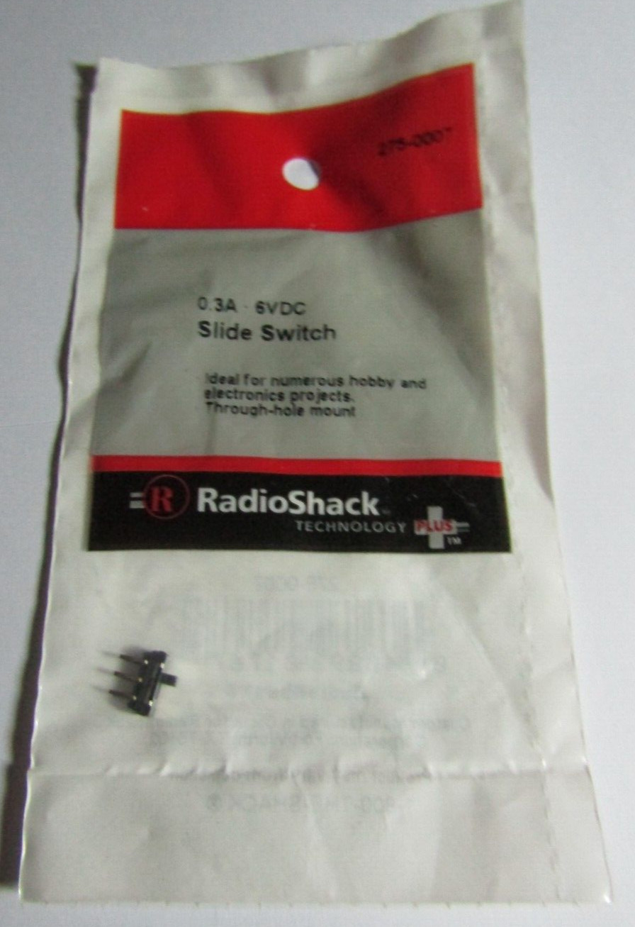 RadioShack 0.3A 6VDC Slide Switch 275-0007 New And Sealed