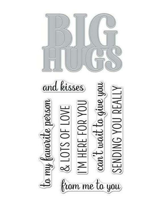 Hero Arts Stamp & Cut "BIG HUGS" Clear Stamps With Dies Bundle 2021