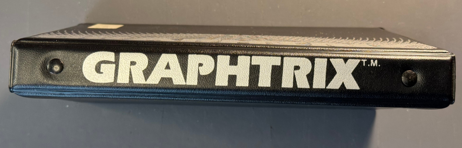 Graphtrix 1.3 Apple II 5.25 Floppy Software Manual Binder Untested
