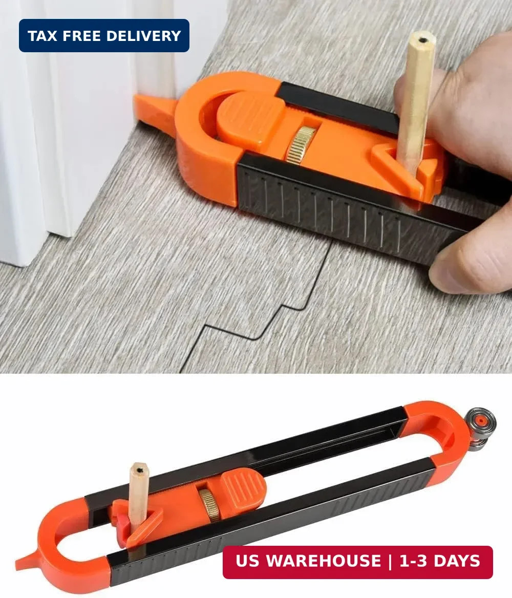 Precise Contour Scribe Tool with Lock for Pencil - Woodworking Edge Corner Measu
