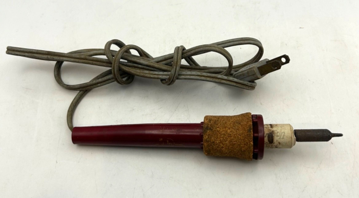 Vintage Hawthorne 47.5W Electric Soldering Iron 115V USA Tested Works Cork