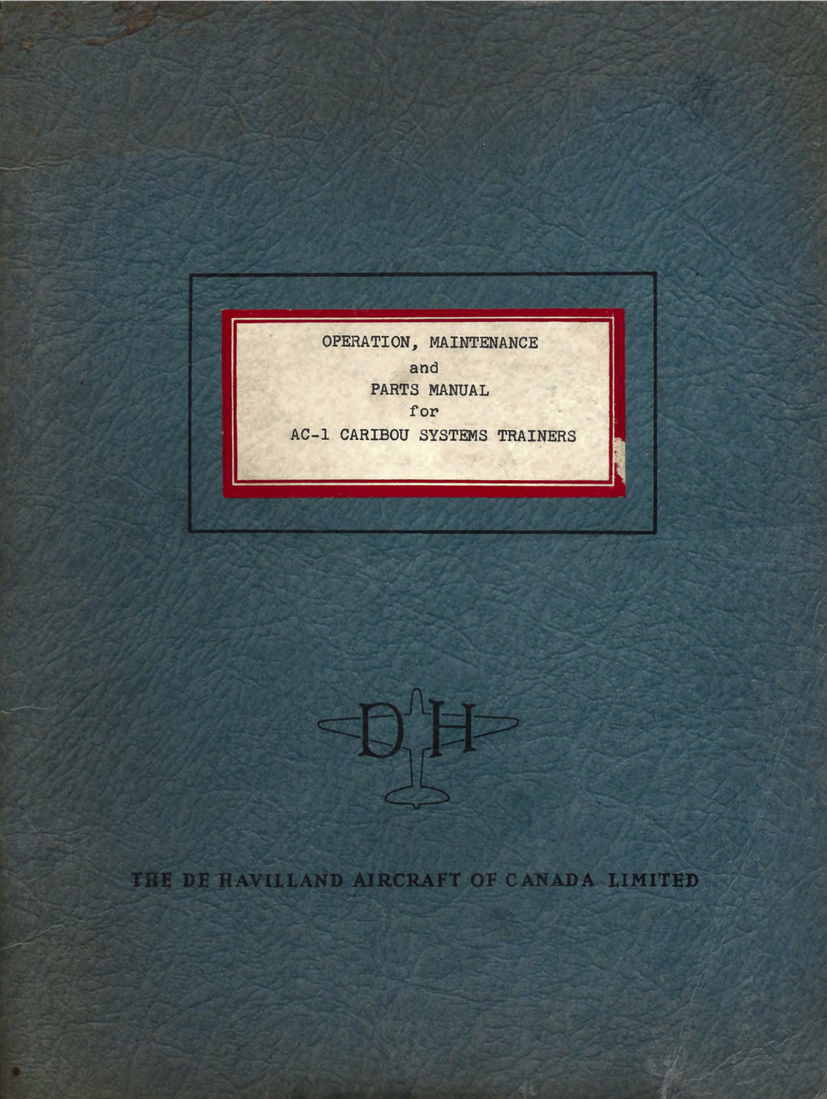 128 Page De Havilland AC-1 CARIBOU Operation Maintenance Trainer Manual on CD