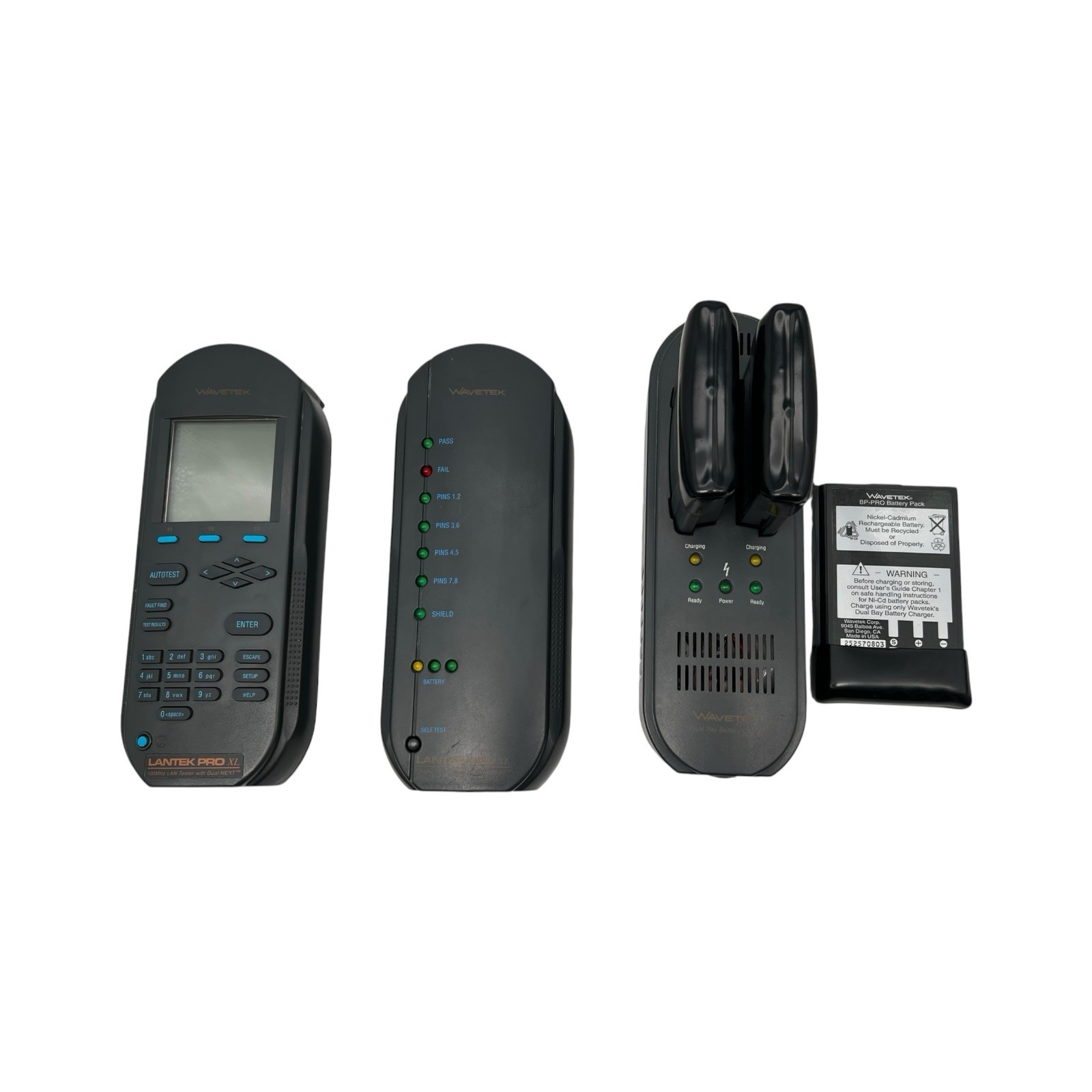 Wavetek/Lantek Pro XL Cable Tester Set with Charging Dock & Case