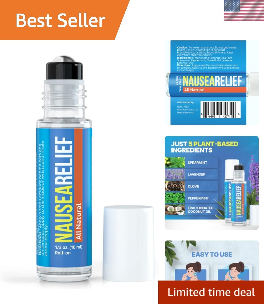 Migrastil 10ml Nausea Ease Roll-On - Fast Relief for Motion Sickness & More