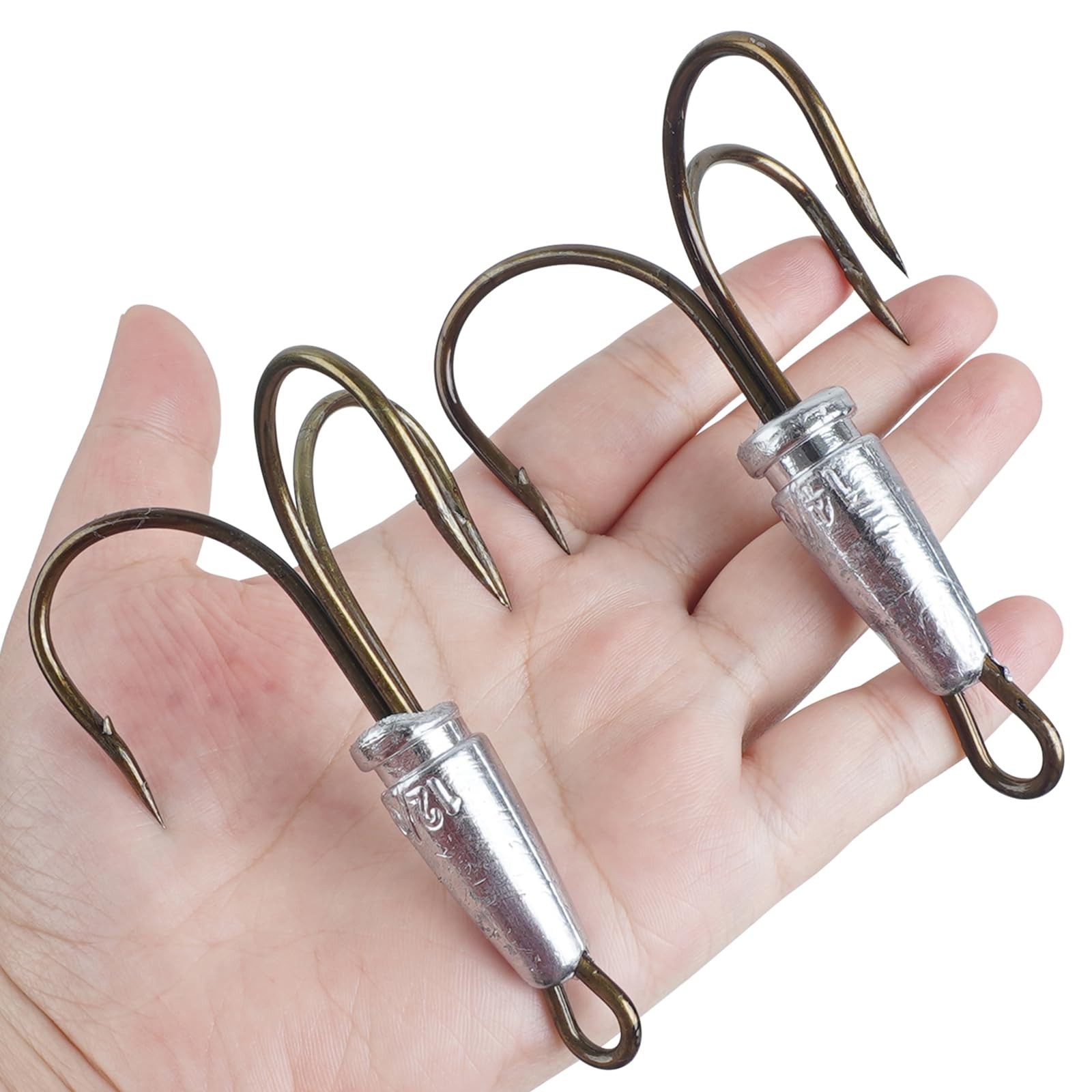 Snagging Hooks Snagging Weighted Treble Hooks 6pcs Fishing Hooks Large Weight...