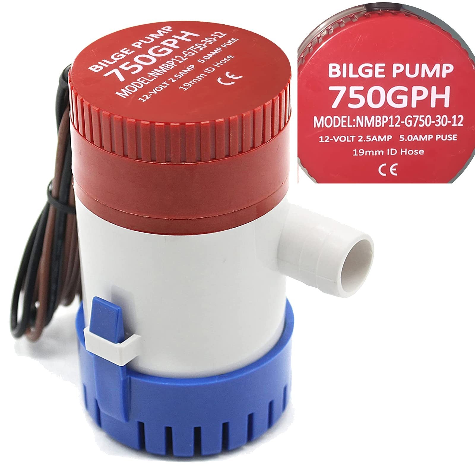 Marine DC Submersible Boat Bilge Water Pump 750 GPH 12V Cruise Ship Yacht Dra...