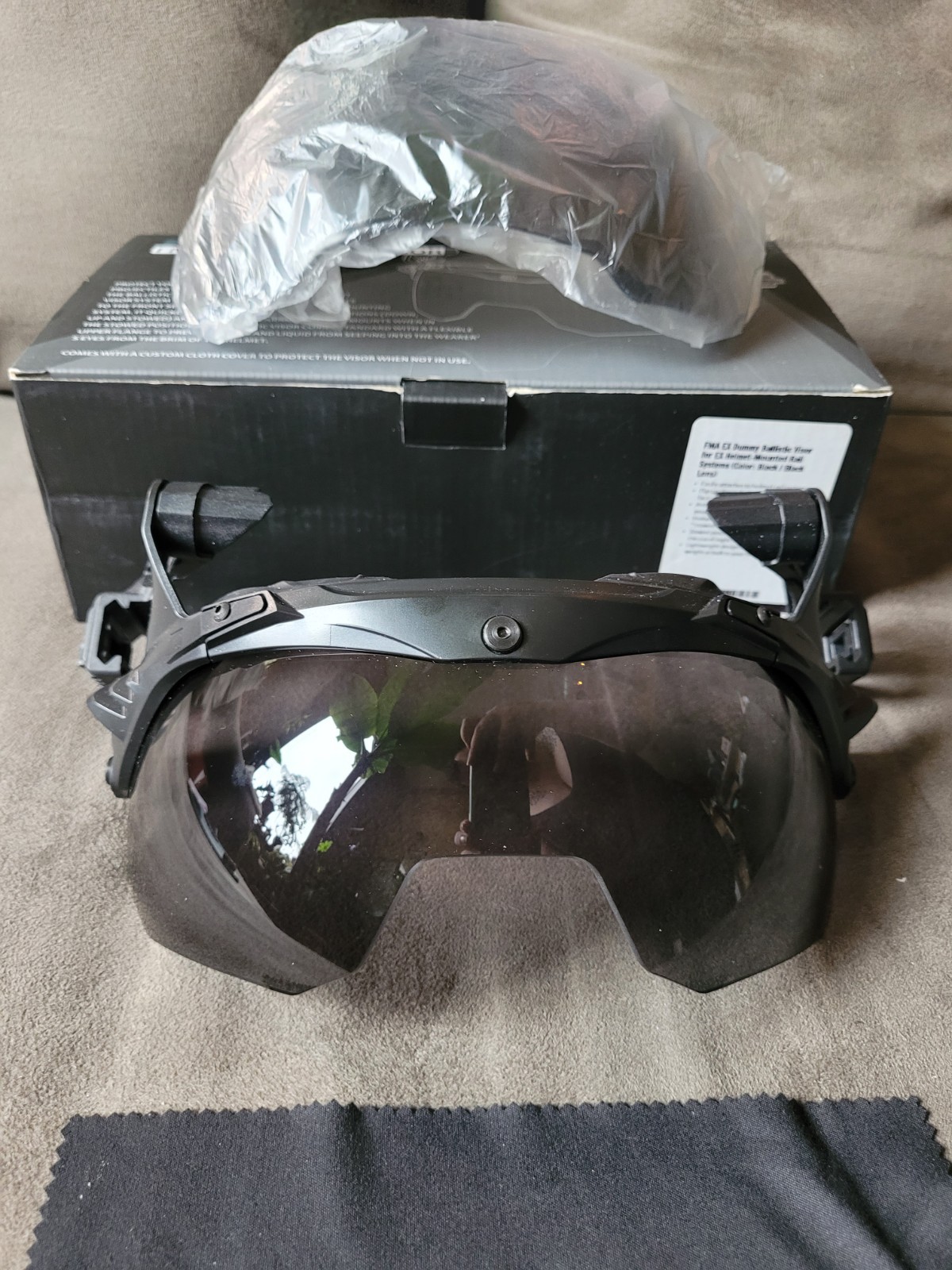 FMA EX 'Ballistic' Visor - For Railed Helmets (Cosplay/Airsoft) with Extra Visor