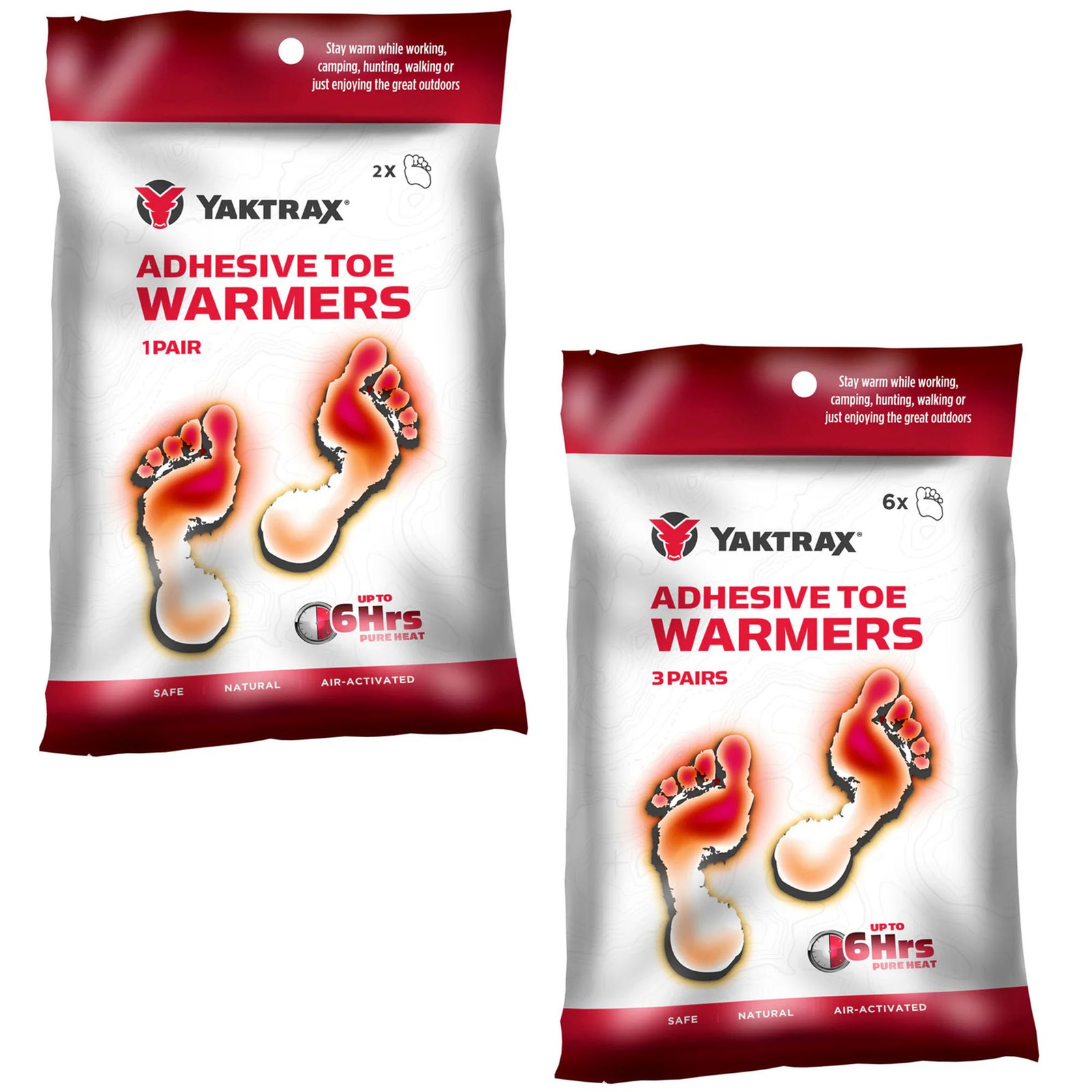 Yaktrax Adhesive Toe Warmers