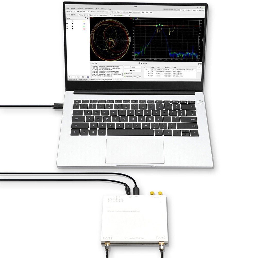 2-Port VNA For Laboratory Use Effective Dynamic Range 100dB Calibration Kit