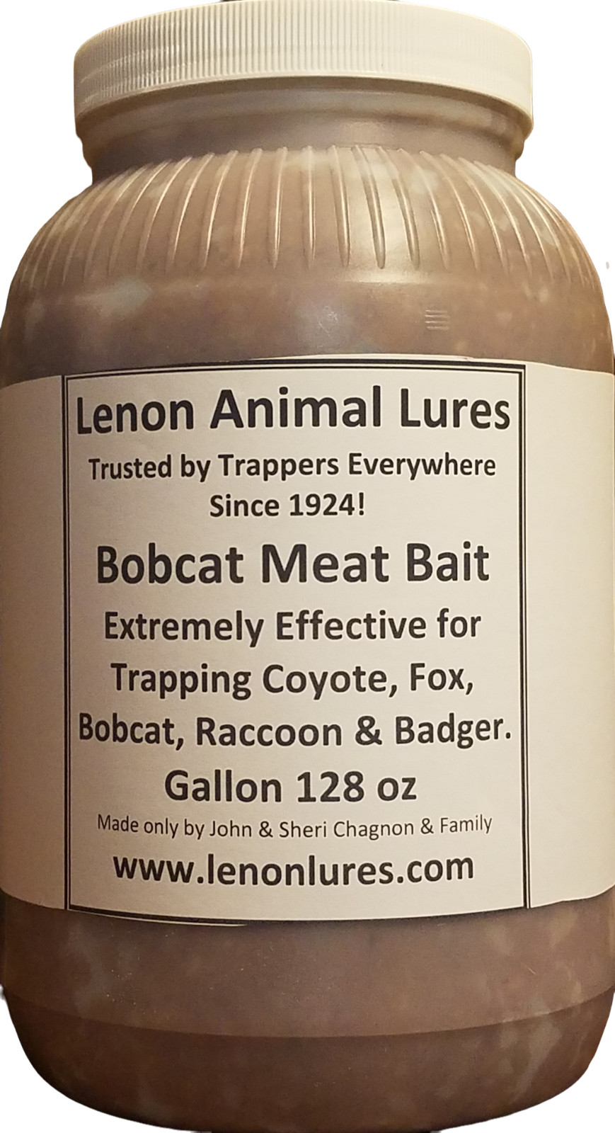 Gallon Lenon's Bobcat Meat Bait - For Trapping Fox, Coyote, Bobcat & Badger
