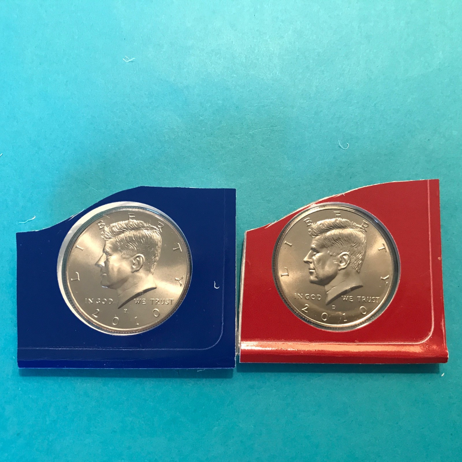 2010 P&D Kennedy Half Dollars Unc in Mint Cello   FREE SHIP