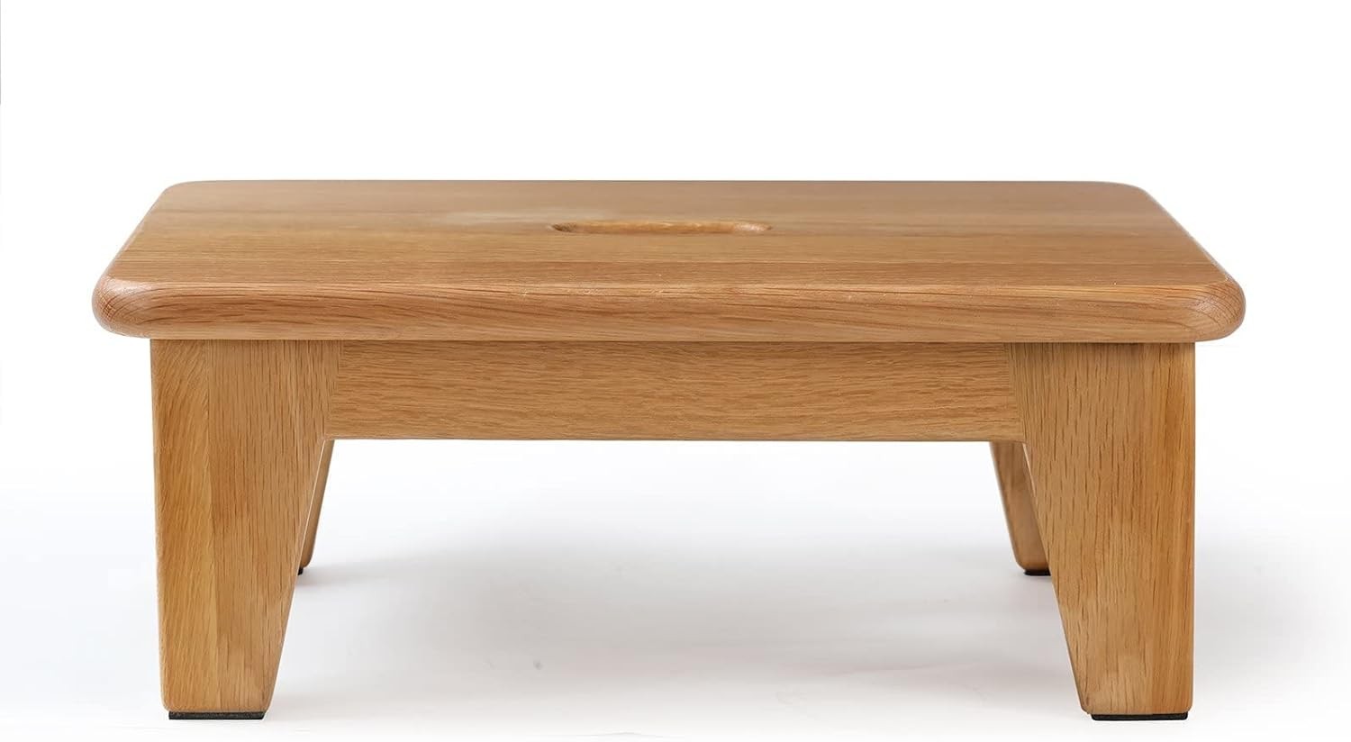 Oak Step Stool Bed Wooden Stool Adults & Seniors 6.5" High Non-Slip Mat