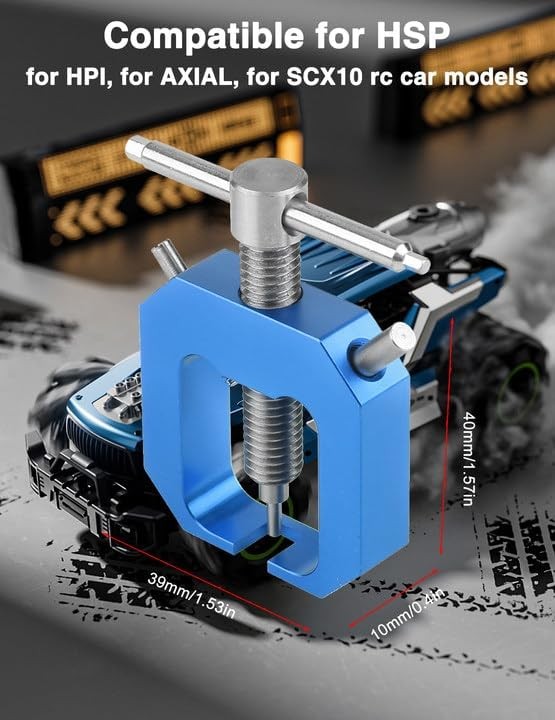 Mini Gear Pullers RC Pinion Bearing Puller Stainless Steel Small/Medium Blue
