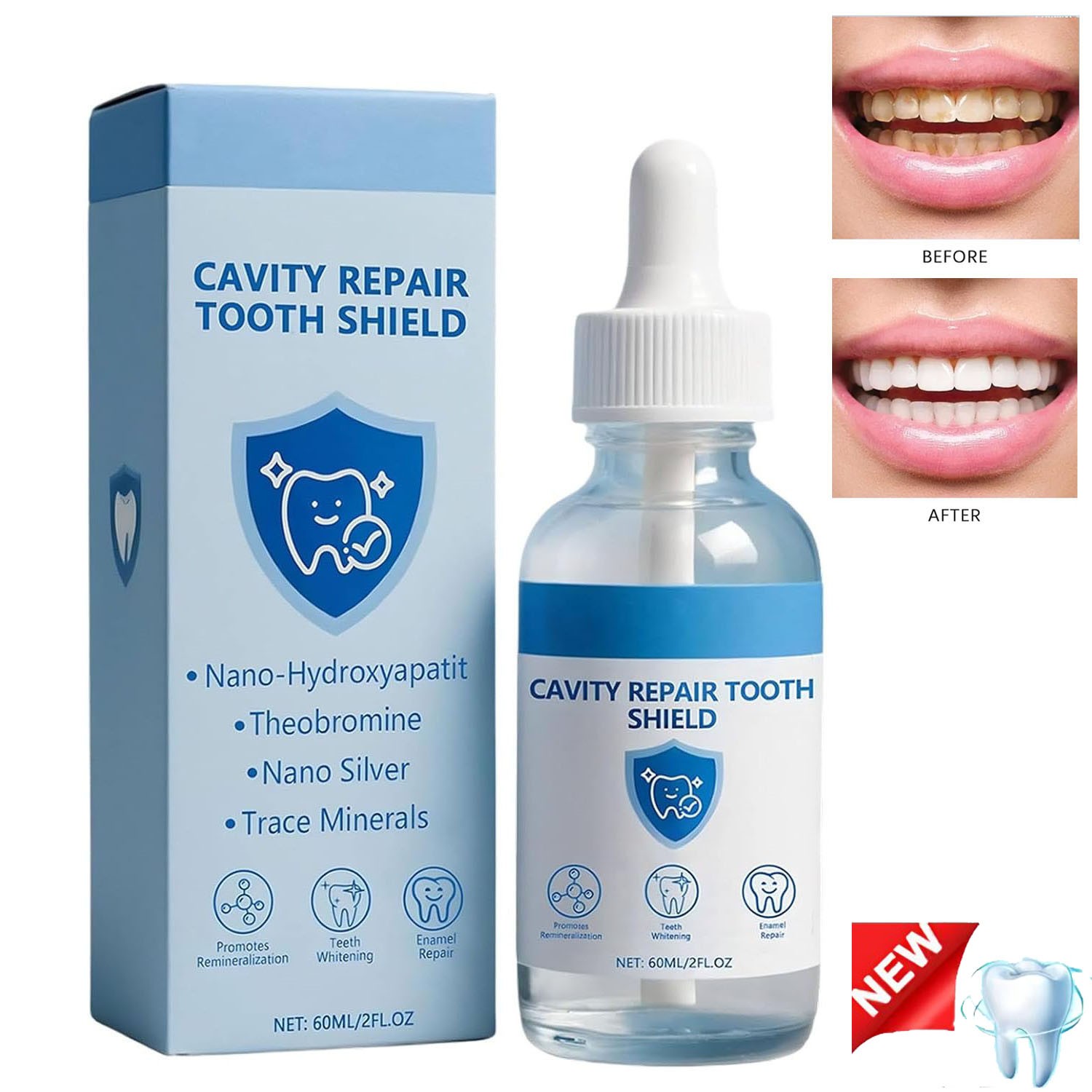 Dentite Cavity Healing Tooth Armor Liquid,Nano Hydroxyapatite Tooth Repair Serum