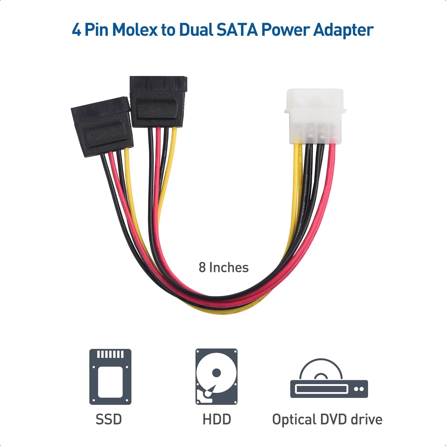 SATA Data Power Cable Kit Straight 90 Degree Molex