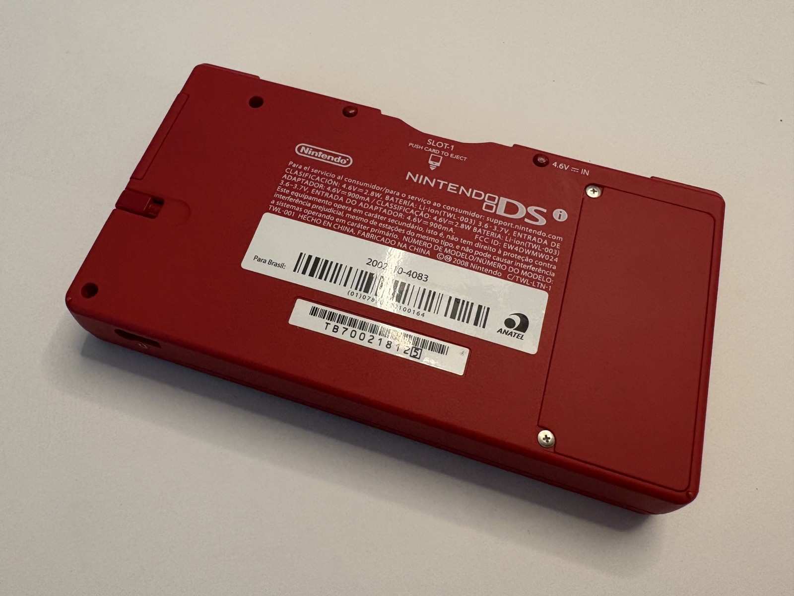 Nintendo DSi Matte Red Handheld Console Brazilian Export Edition RARE