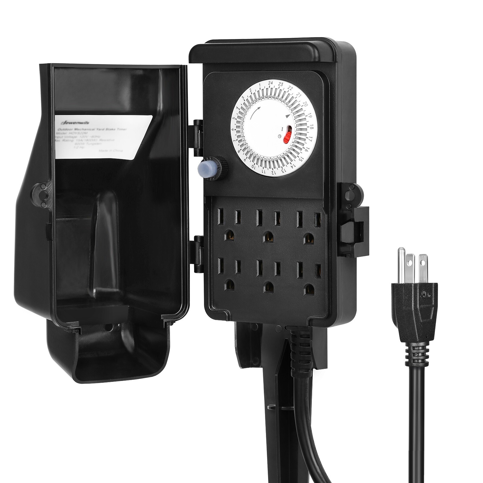 DEWENWILS Outdoor Digital Power Strip Timer, Multi Socket, Waterproof 6 Outlet