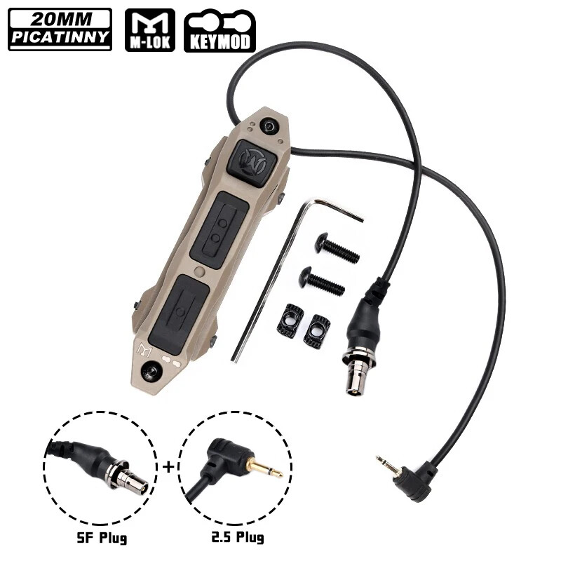 Tactical Pressure Remote Switch Dual Function Button For PEQ DBAL Laser Light