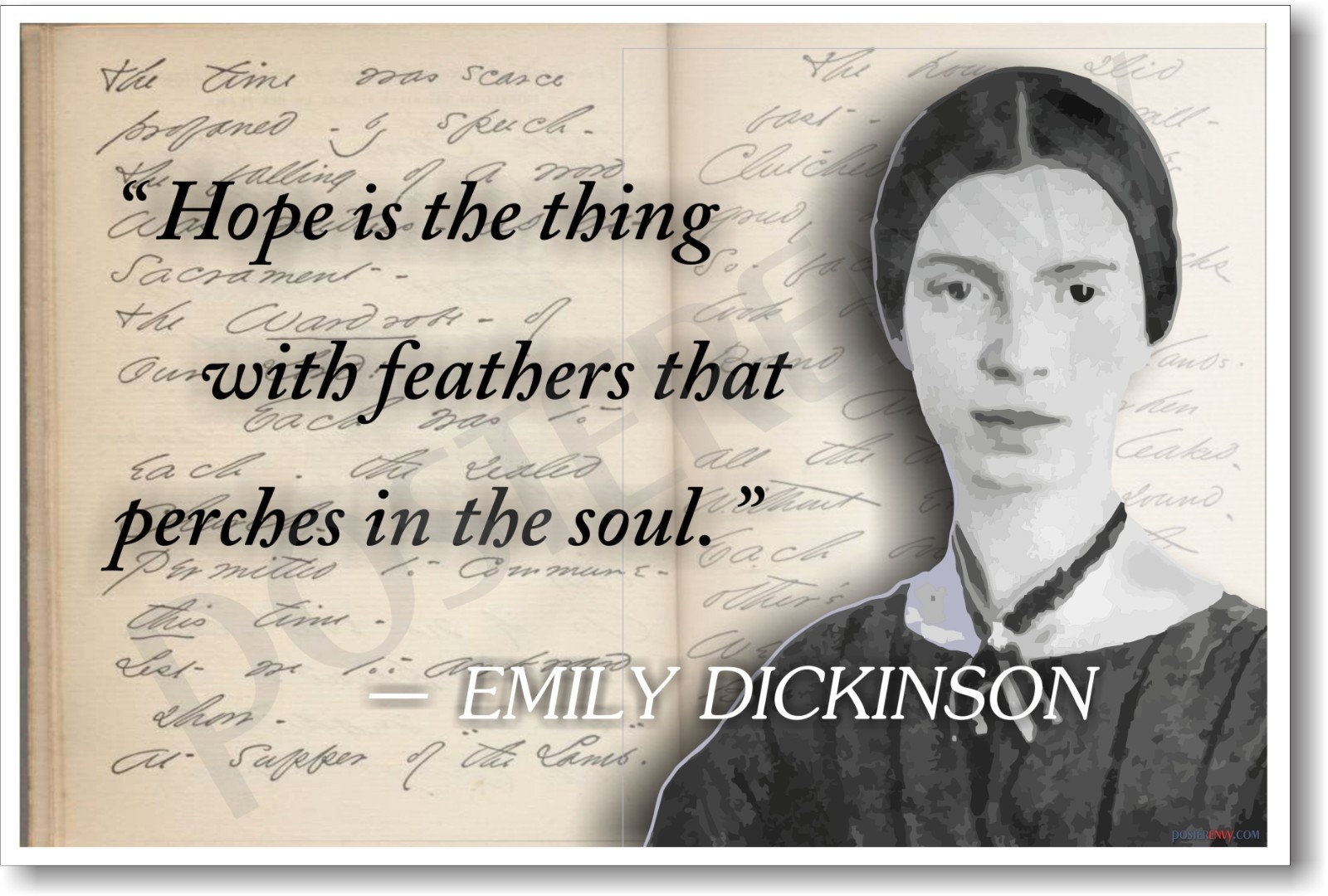 Emily Dickinson - Hope - NEW Famous Person American Author Poet POSTER
