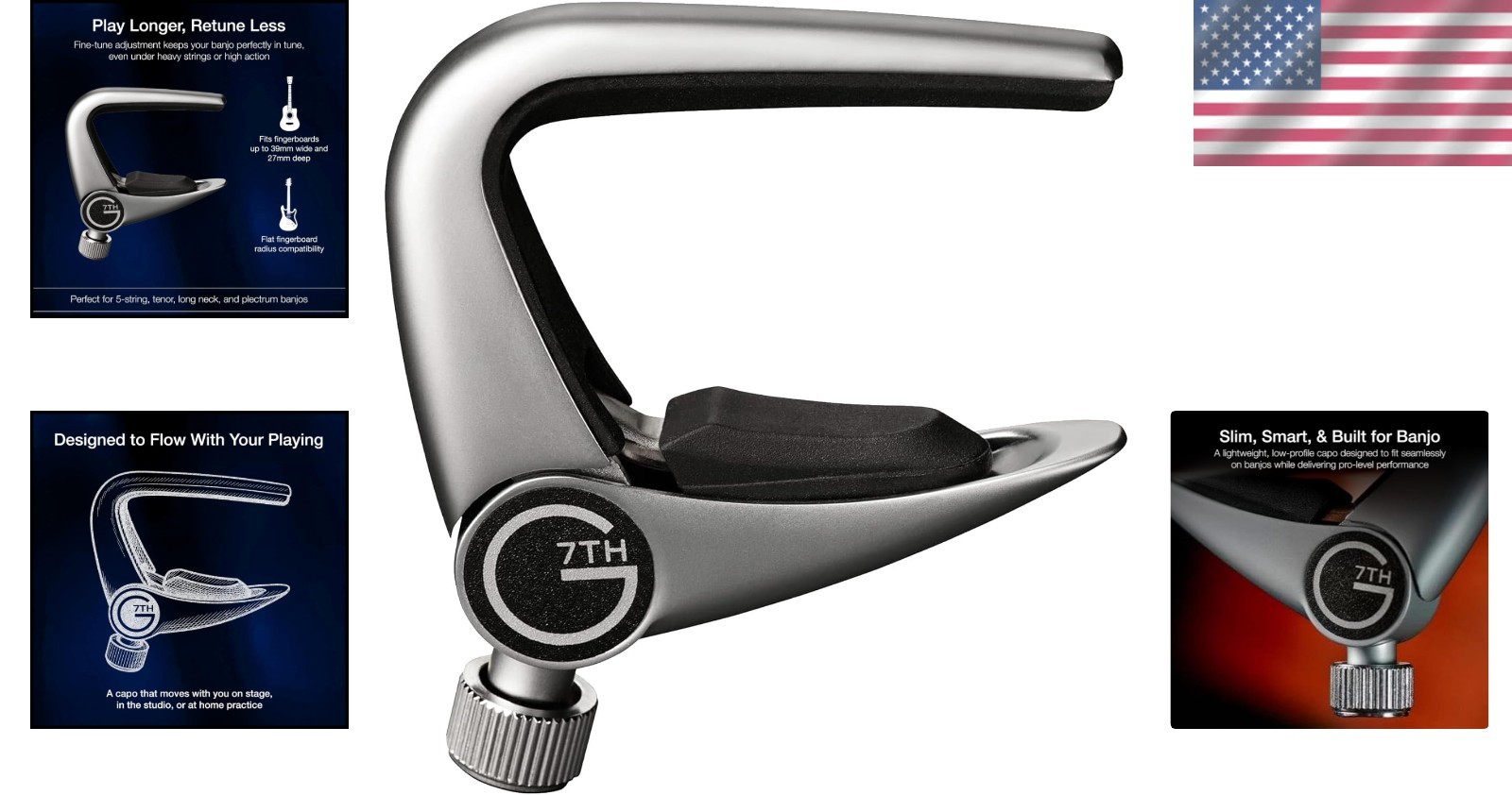 Precision Banjo Capo for Optimal Tuning Stability