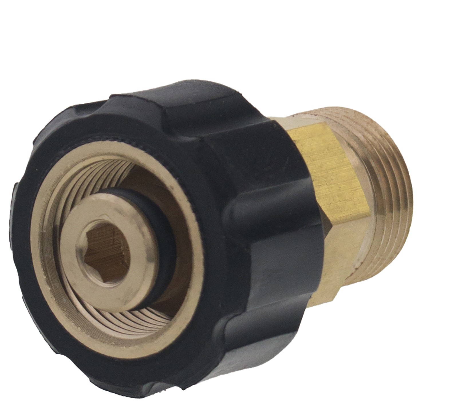 Erie Tools® Pressure Washer Twist Connect M22M X M22F Brass Fitting