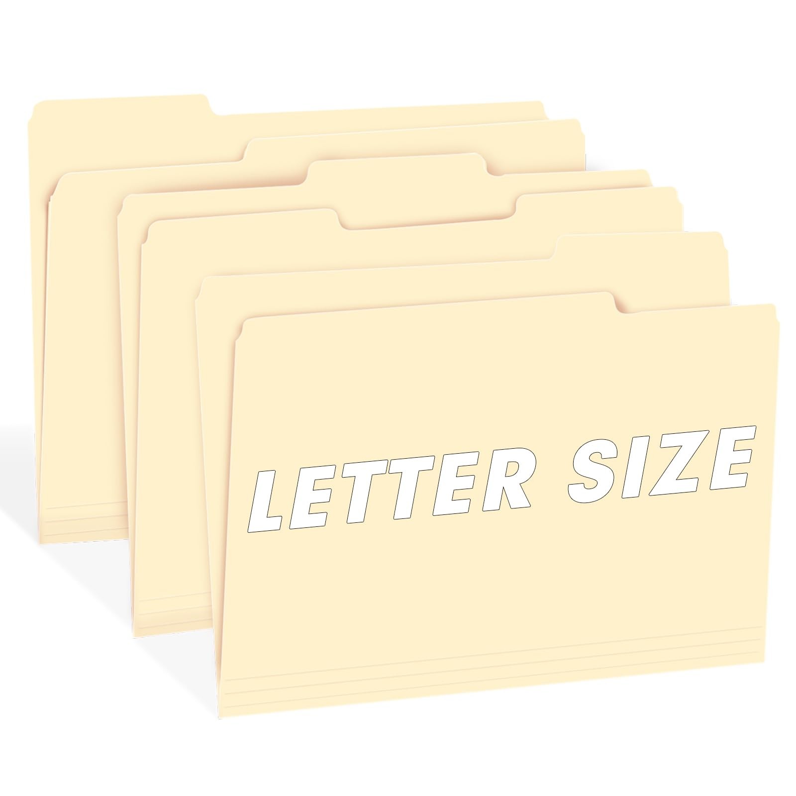 File Folder, 150 Pack 1/3 Cut Tab File Folders Letter Size, Manila Folders, F