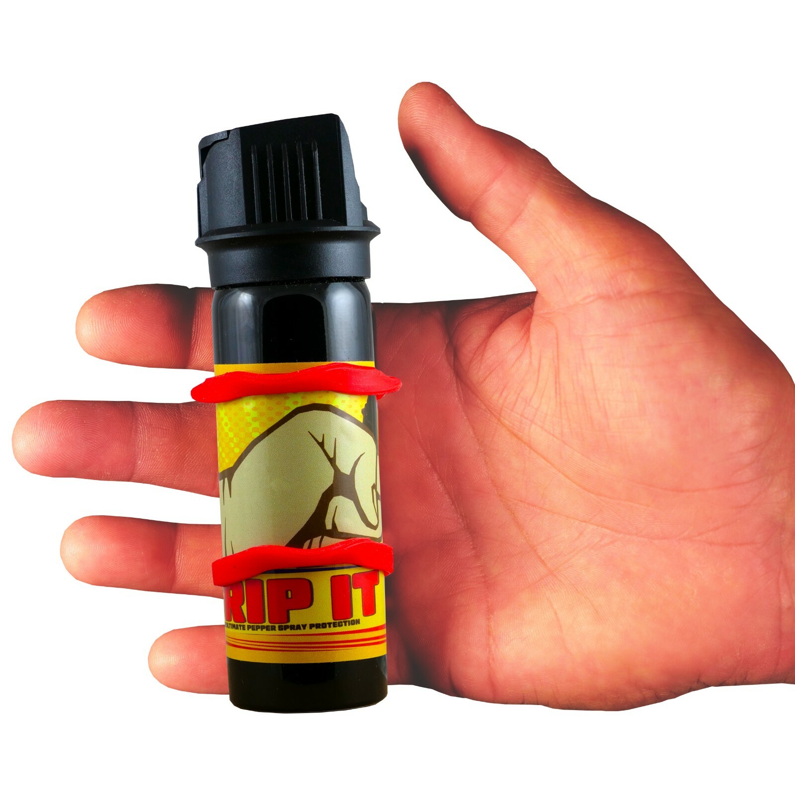 1-Pepper Spray for running with 2oz flip top police strength with White Strap