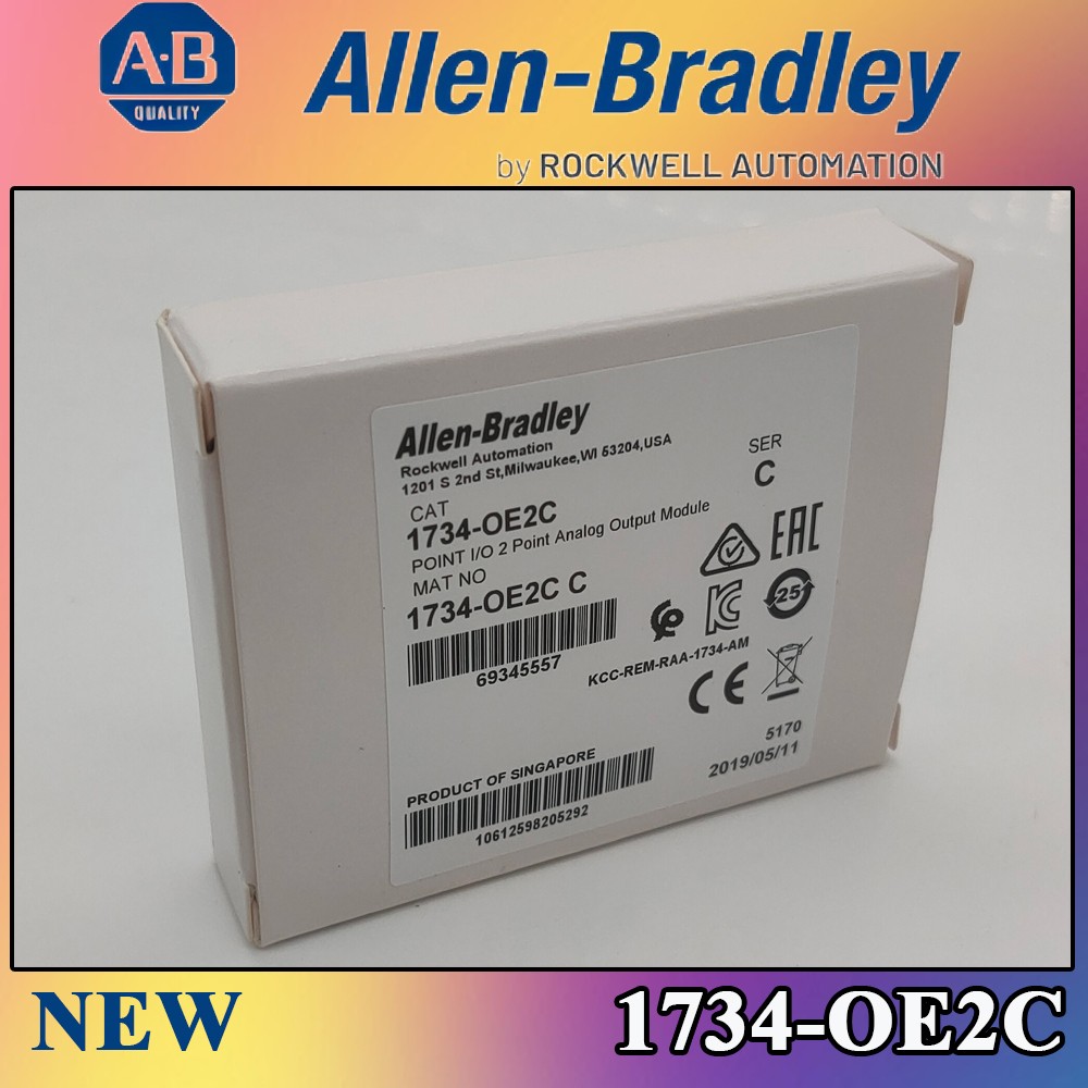 New AB 1734-OE2C POINT I/O 2 Points Analog Output Module 1734OE2C Ship IMMD