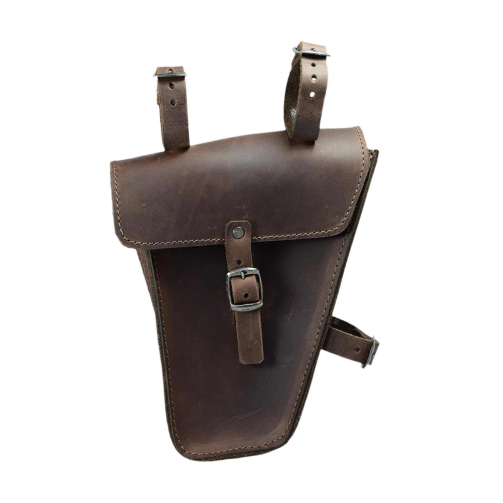 Bike Triangle Bag Cycling Pack Purse for Road Bike Brown