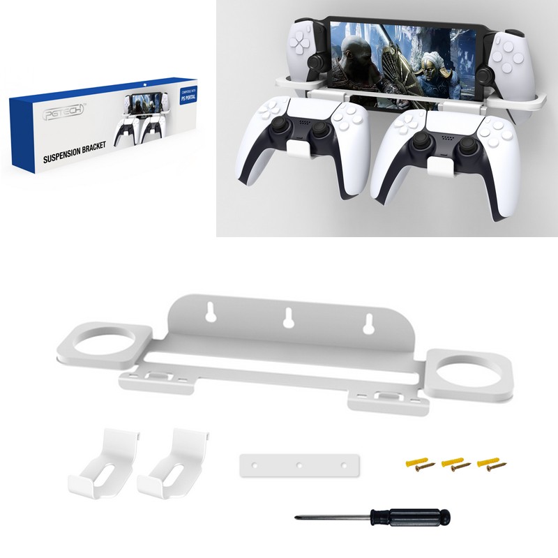 Wall Mount Shelf for Sony PS5 PlayStation Portal Remote Player Console Organizer