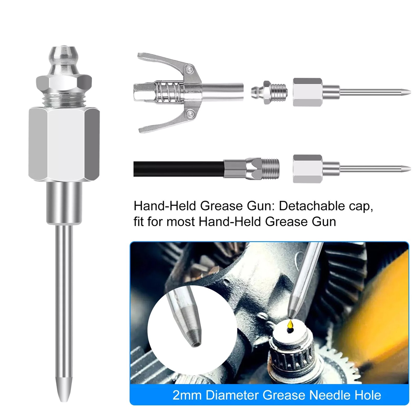 1 Set Grease Nozzle Adapter Grease Gun-Accessory 90 Degree Coupler Adapter Tool