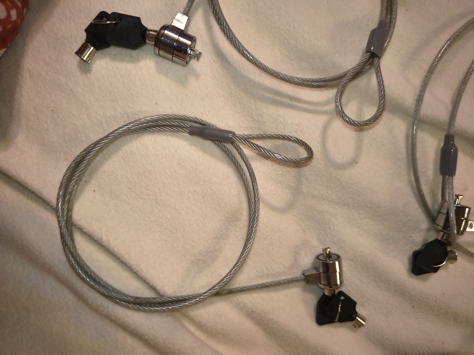 3 x Kensington Notebook Laptop Security Locks 2 Keys For Each Lock