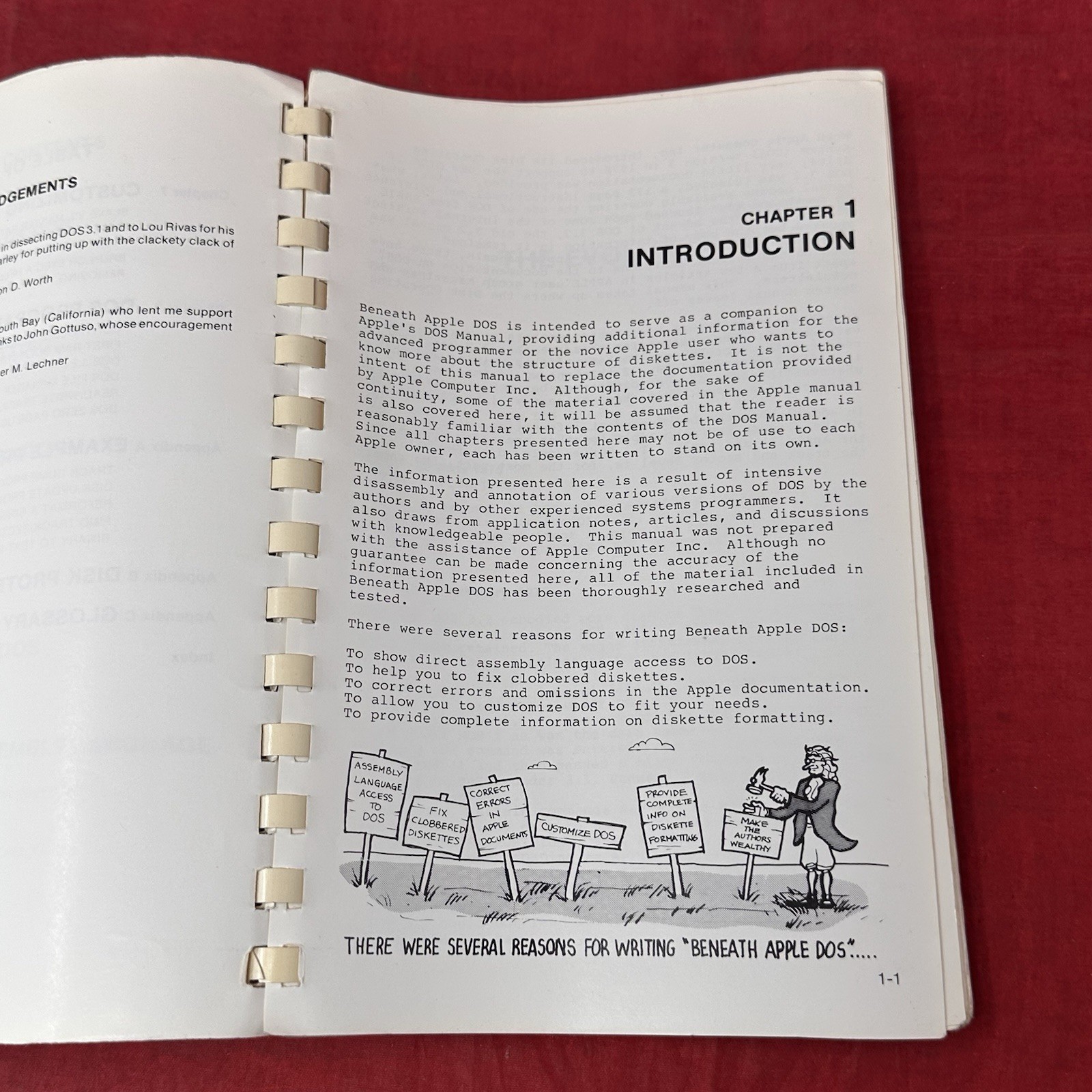 Beneath Apple DOS by Worth & Lechner w/ Reference Card QS Quality Software 1981