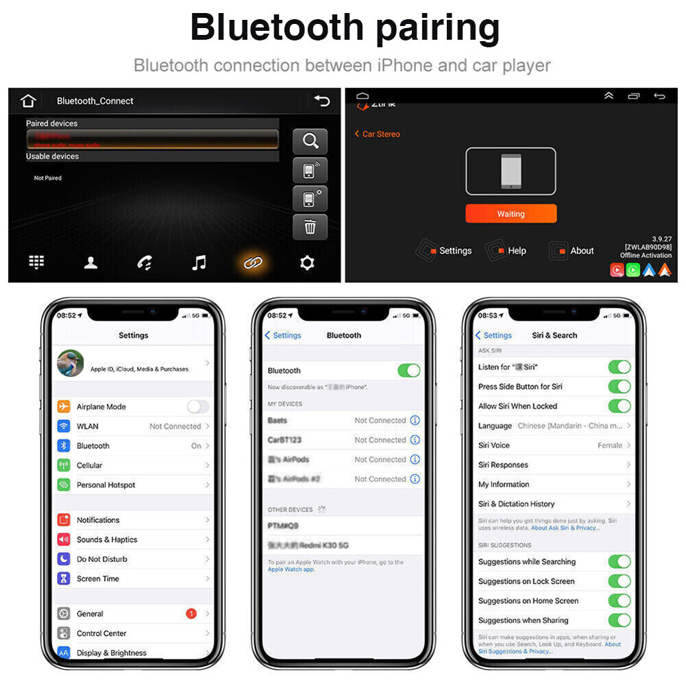 10.1” For 2008-2016 Chrysler Town & Country Carplay Android Car Radio Stereo GPS