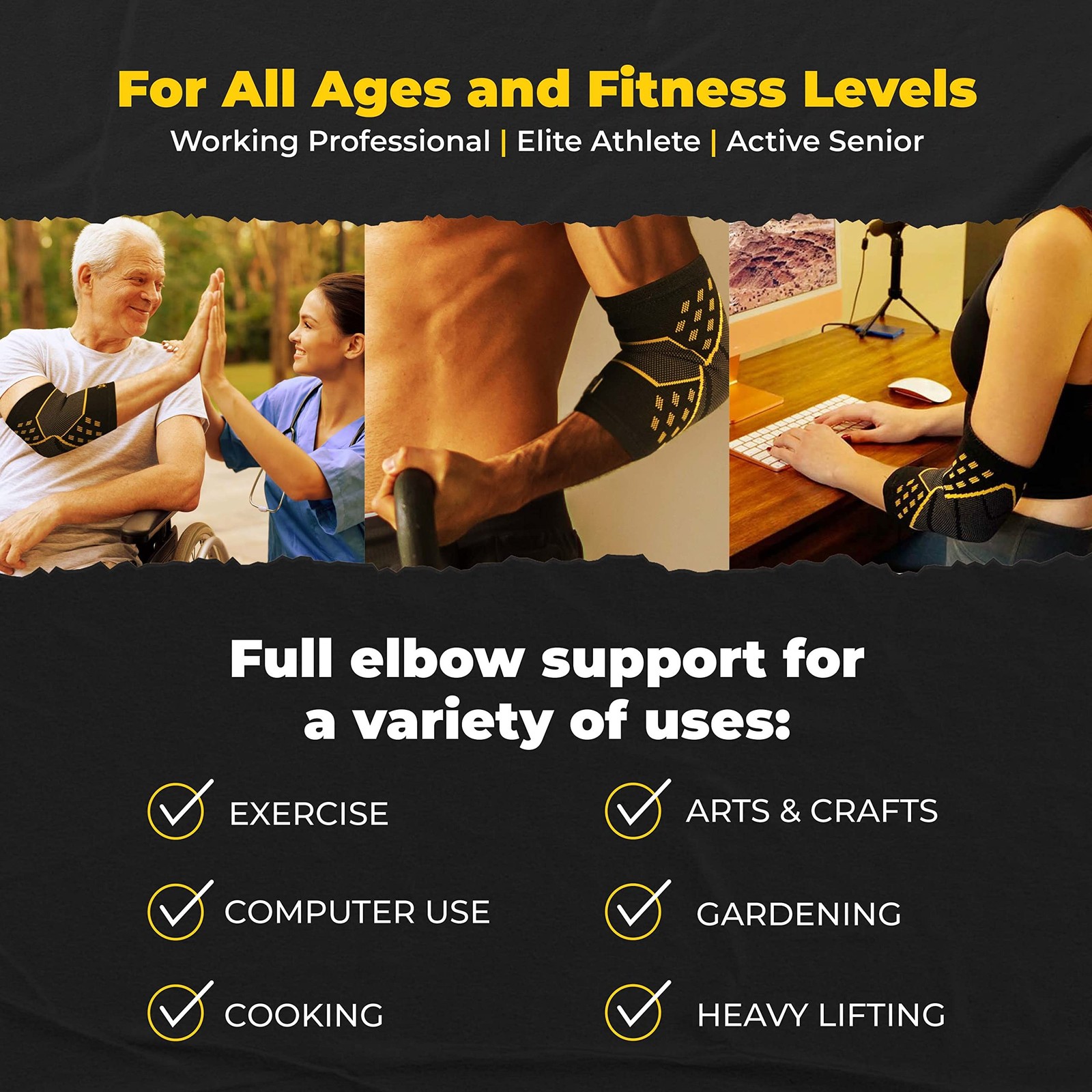CopperJoint Elbow Compression Sleeve – Copper Infused Design Elbows Sleeve