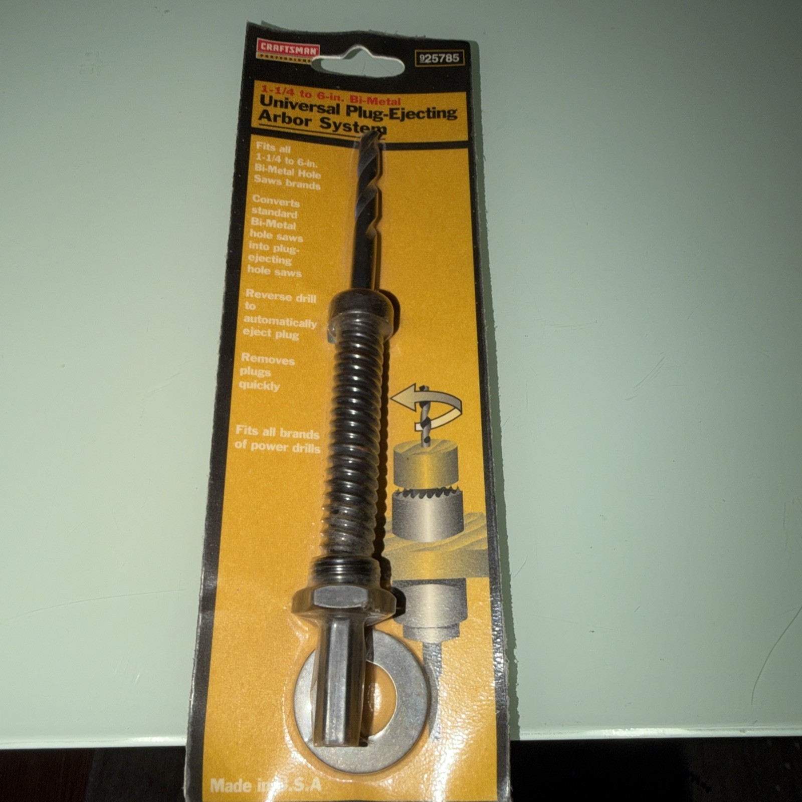 Craftsman 25785 Industrial Universal Plug Ejecting Arbor System Hole Saws  USA