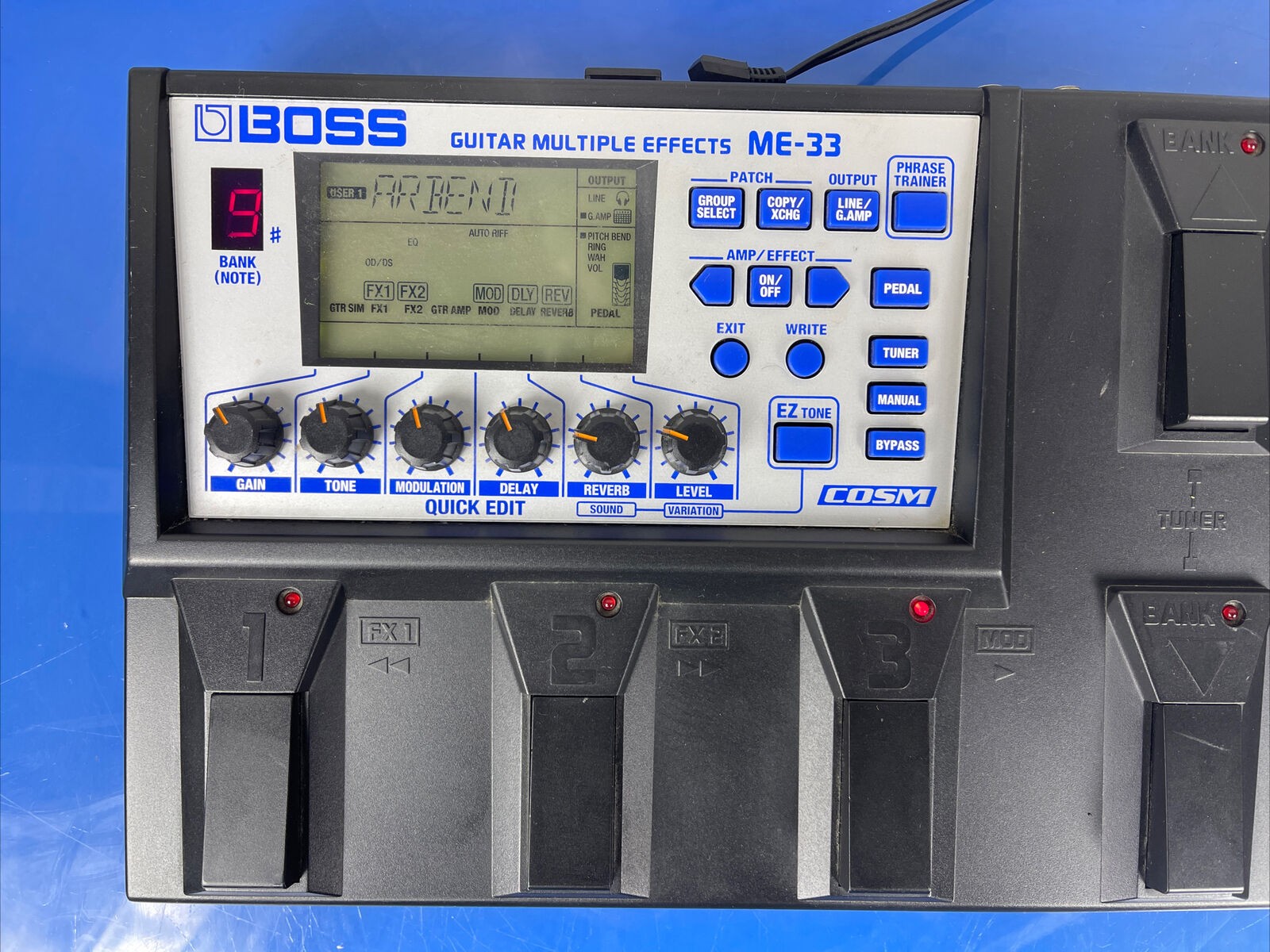 Boss Roland ME-33 Multiple Multi Effects Processor Guitar Effect Pedal + PSU