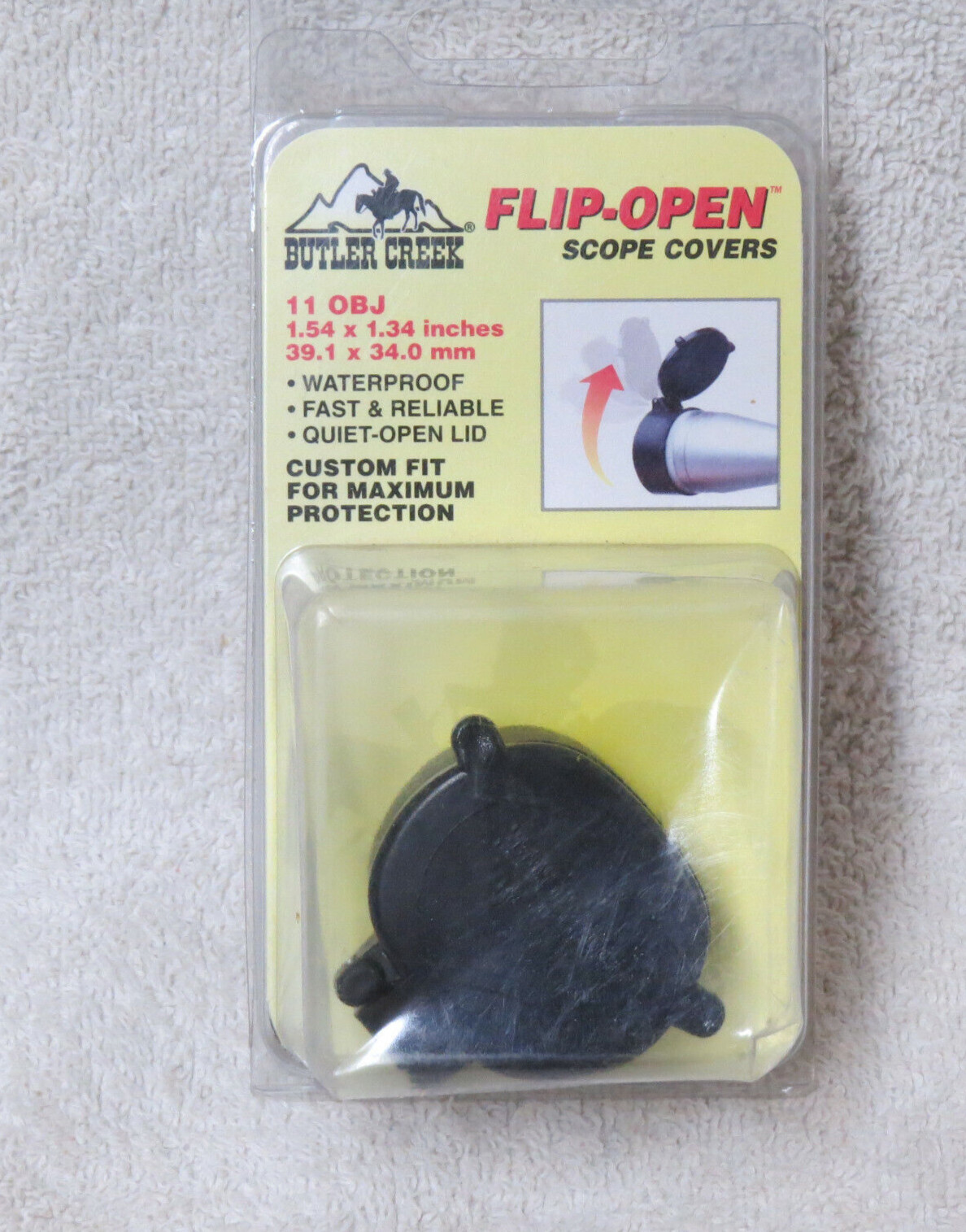 BUTLER CREEK SCOPE COVER - FLIP OPEN - 11 OBJ 1.54" by 134" 39.1 by 34 - #30110