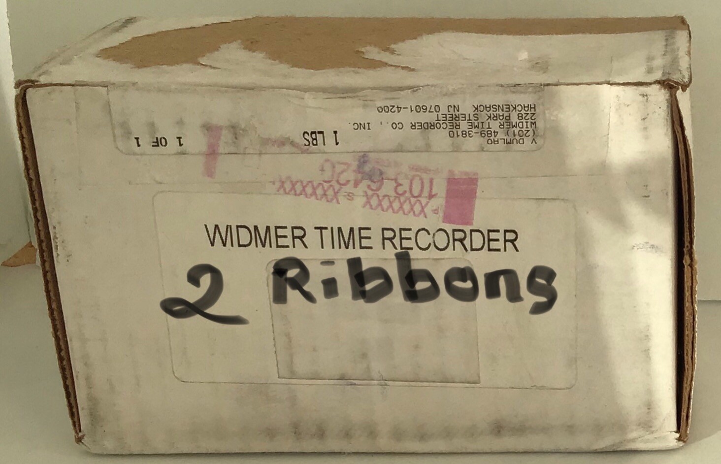 Widmer Time Recorder Purple Ribbons RS/411/776  (Box of 2)