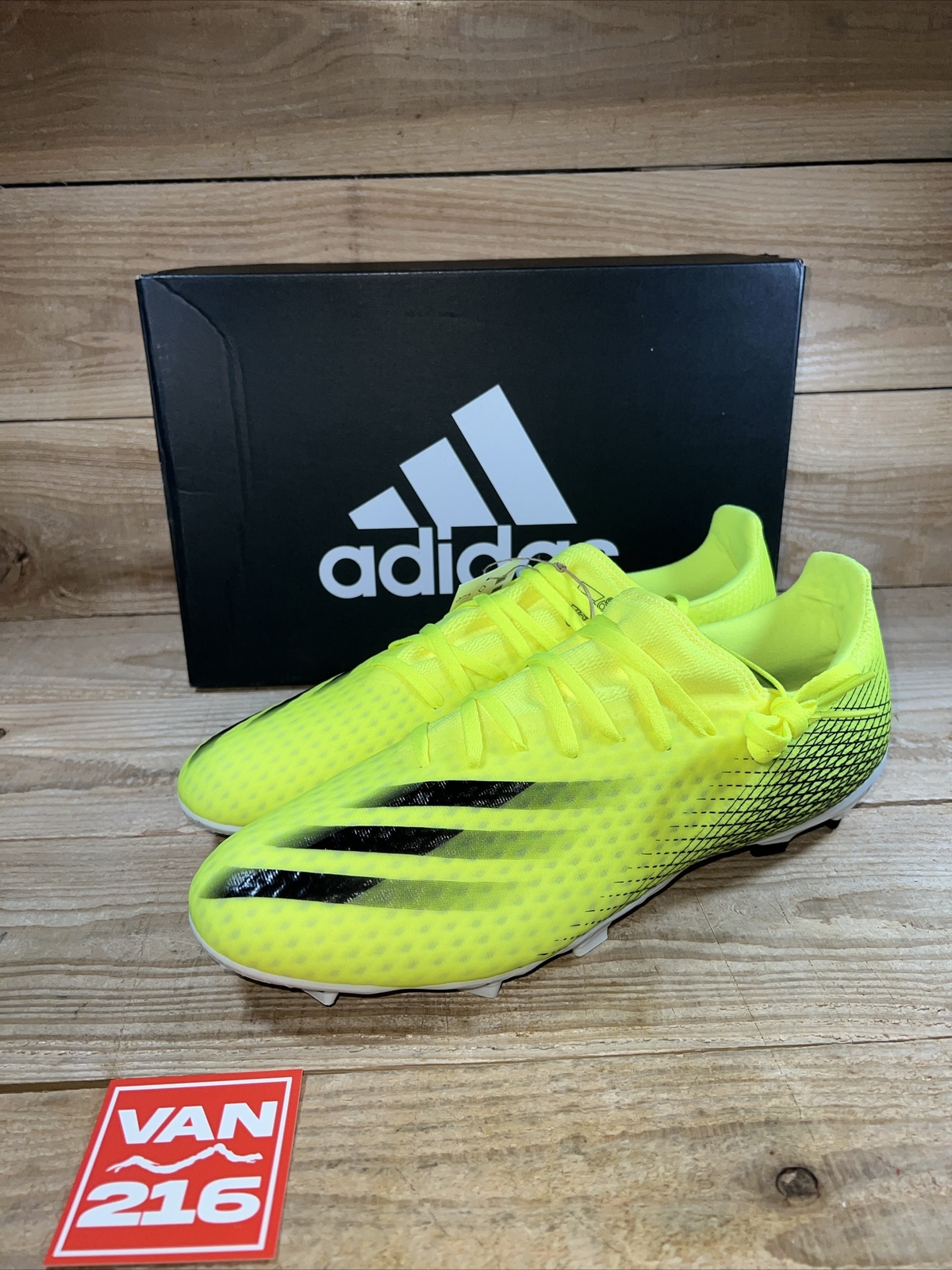 NEW: SZ 13: Adidas Men's X Ghosted.3 FG Soccer Cleats Neon Green Black FW6948