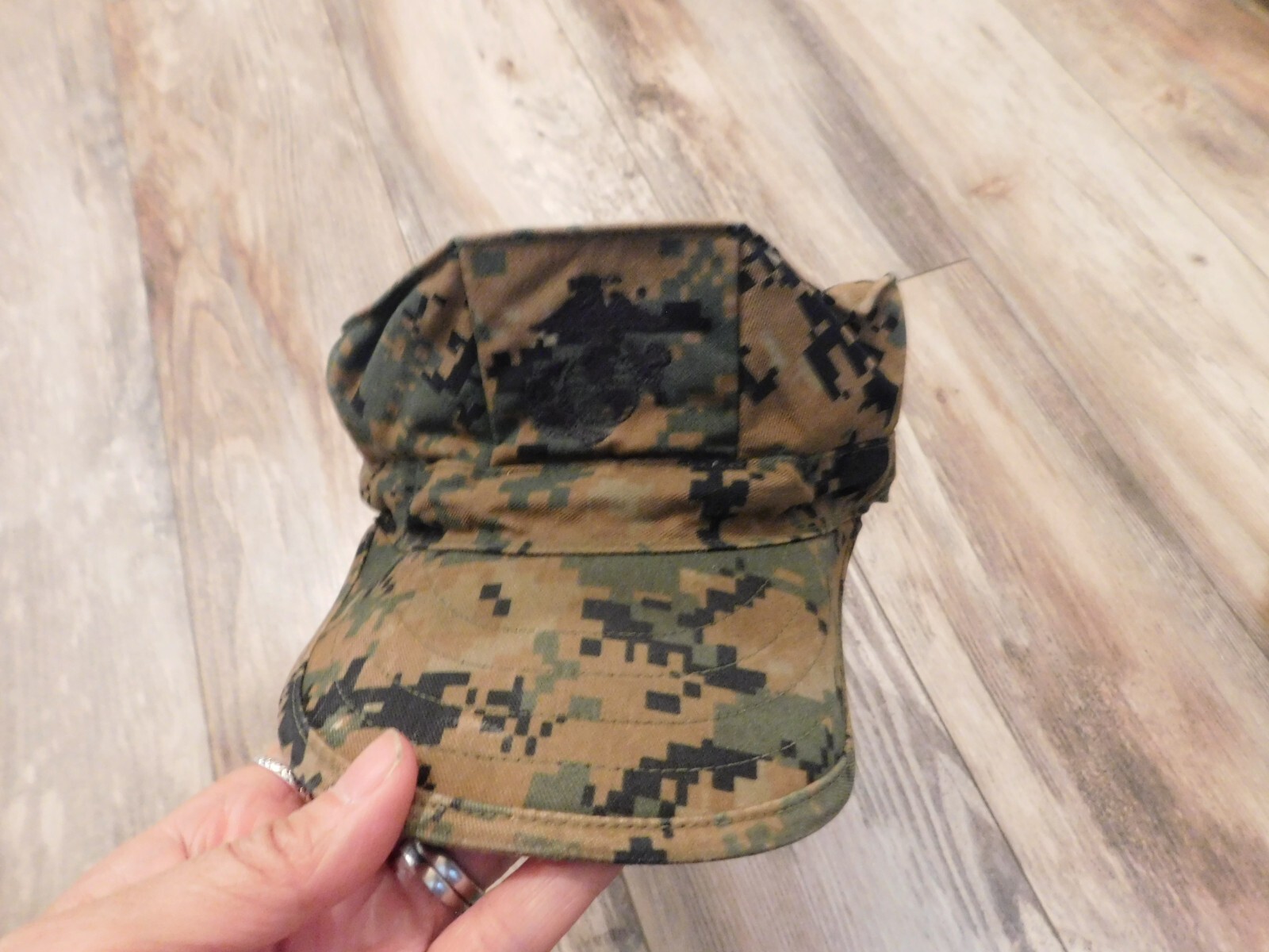 USMC WOODLAND MARPAT GARRISON CAP SIZE X SMALL