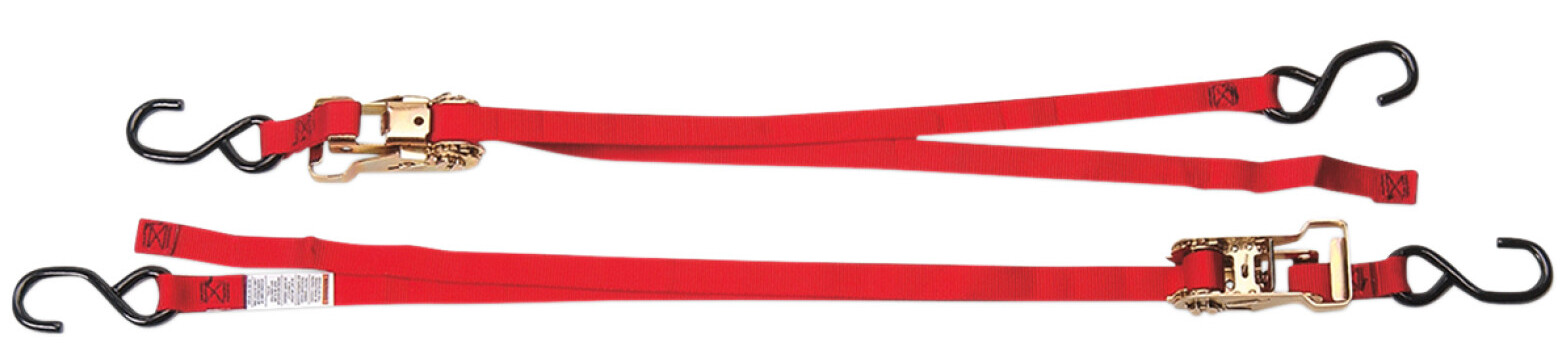 Ancra 47439-10 1" Ratchet-Buckle Red Tie Downs 2pk