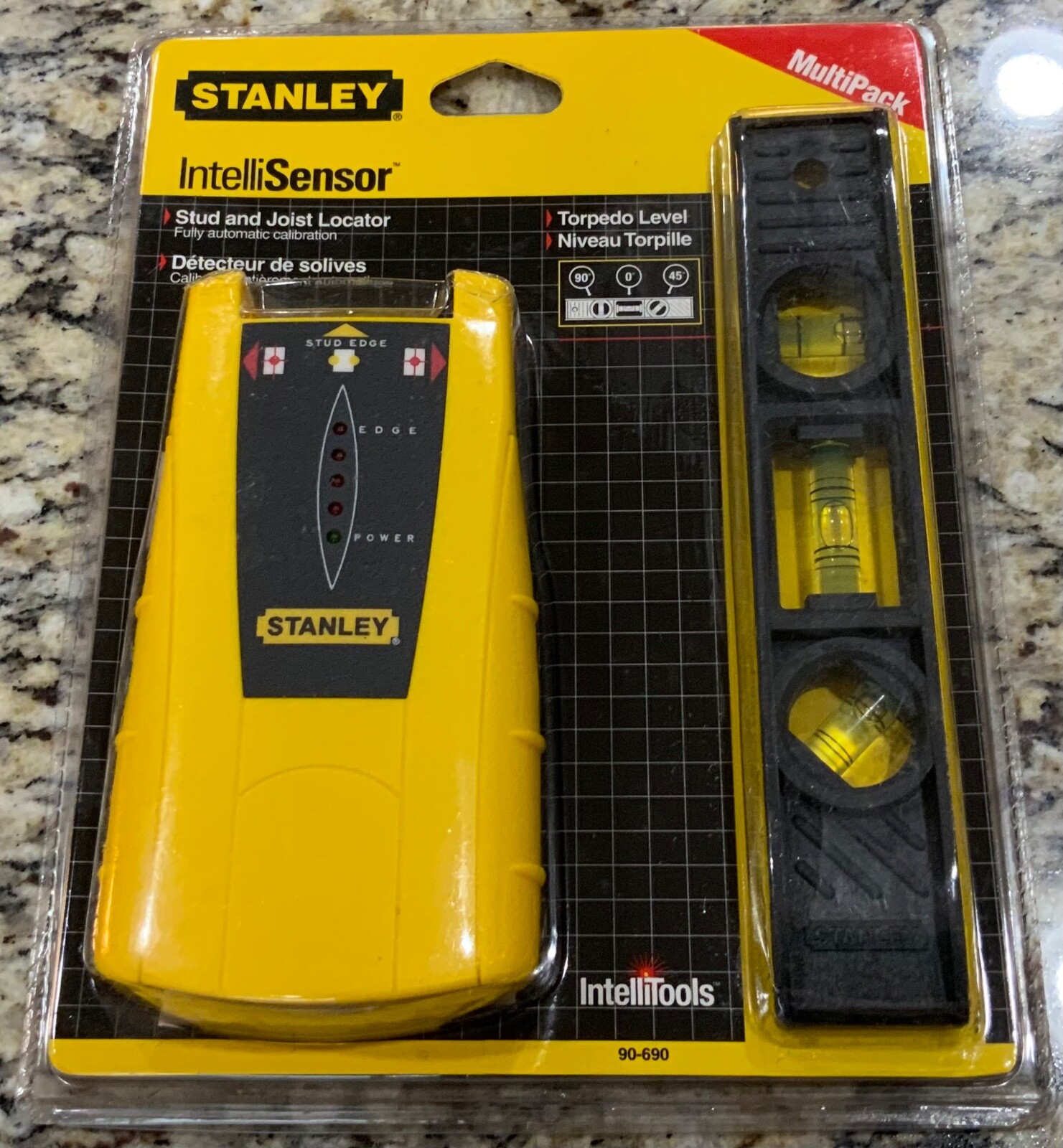 New Stanley IntelliSensor Electronic Stud & Joist Locator w/ Level Model: 90-690