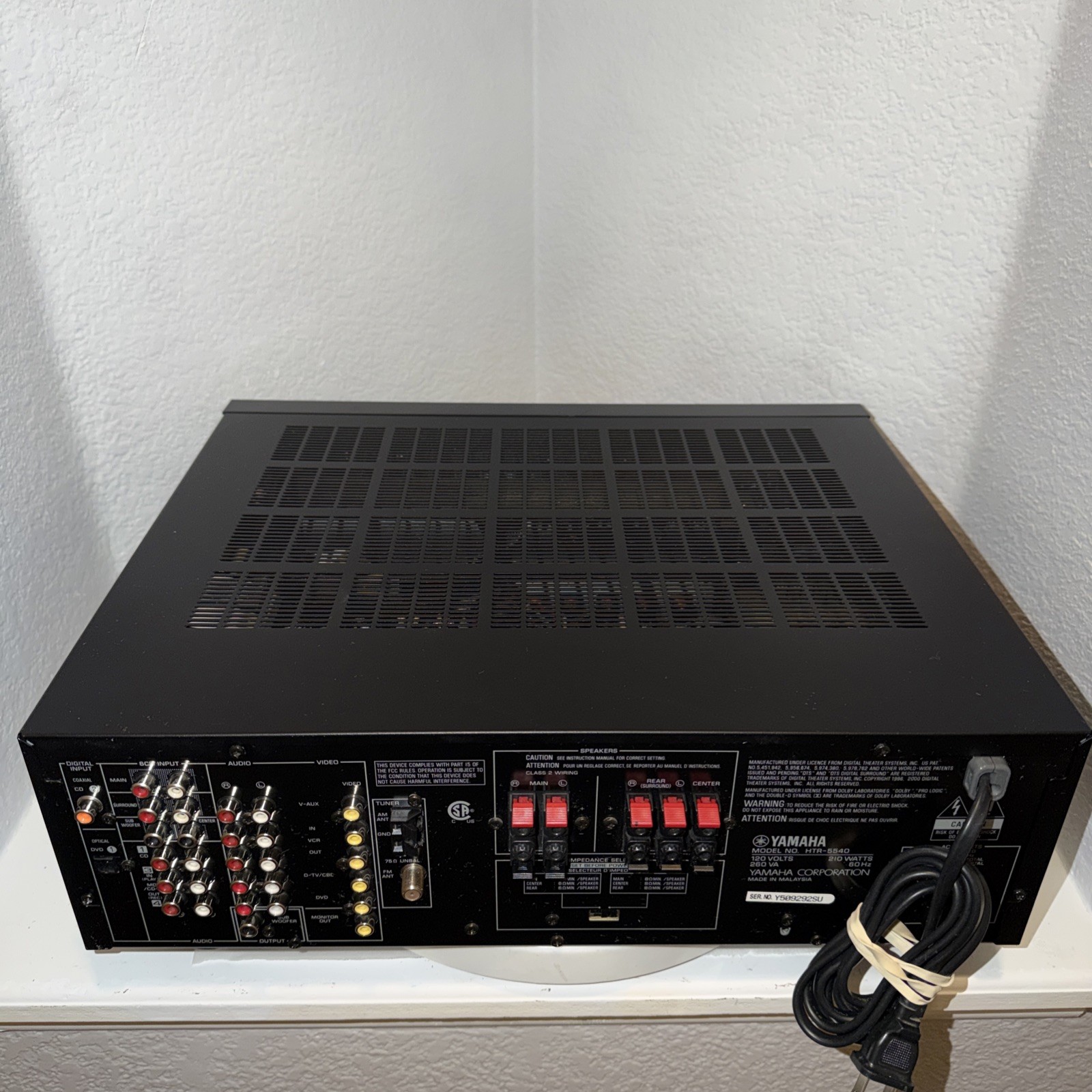 Yamaha HTR-5540 5.1 AV Receiver – DTS / Dolby Digital – Tested – See Video!