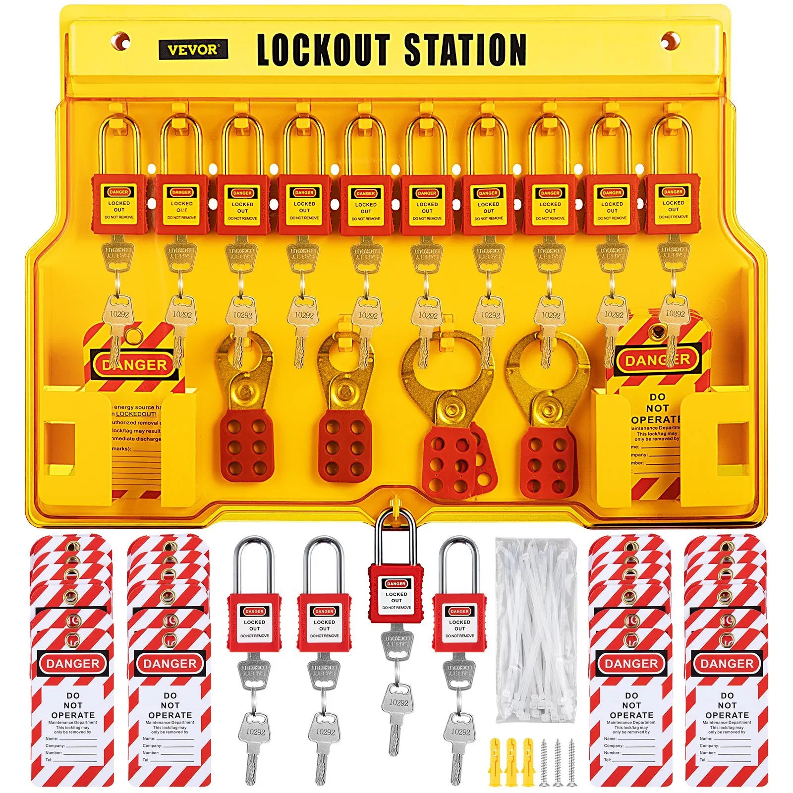 58 PCS Lockout Tagout Kits, Electrical Safety Loto Kit Includes Padlocks, Lockou