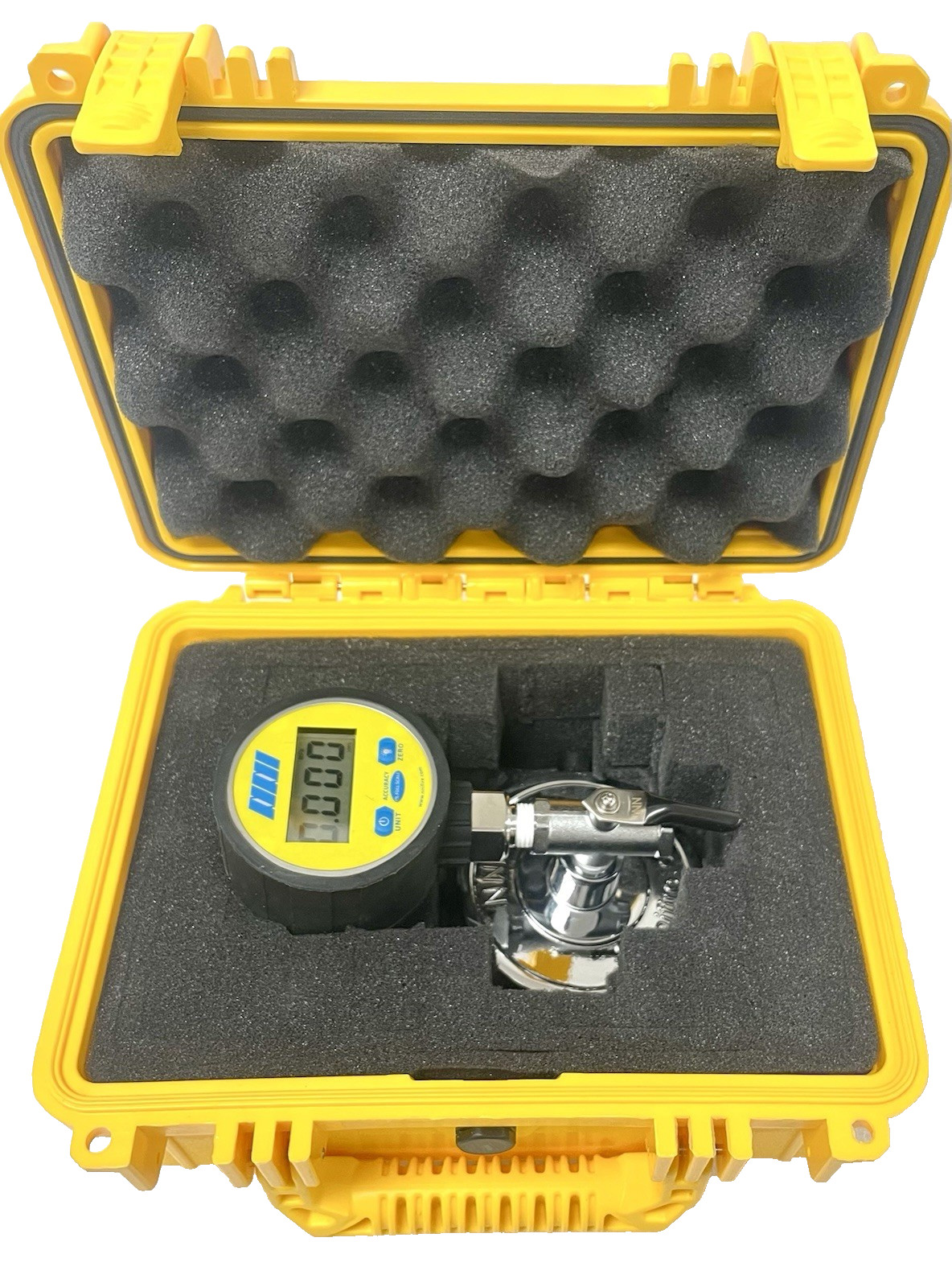 2-1/2" NST Fire Hydrant Static Pressure Digital Gauge 300Psi w Bleeder & Case