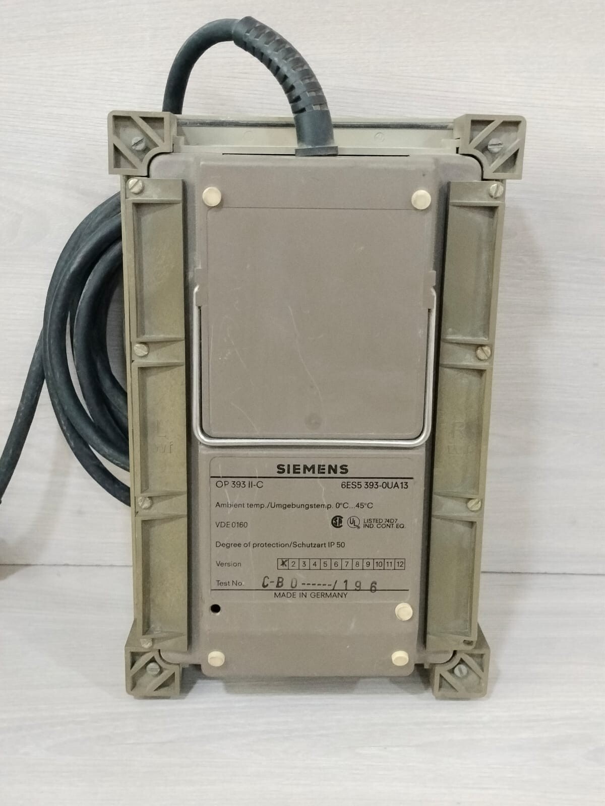 SIEMENS OP 393 II-C OPERATOR PANEL 6ES5 393-OUA13 W/O ACCESSORIES