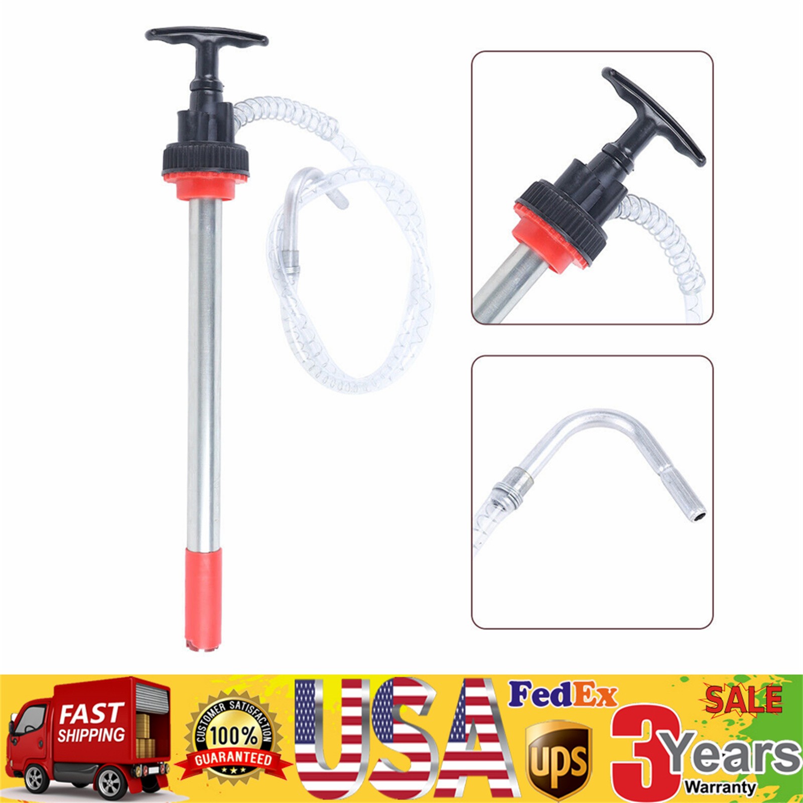 For 5 Gallon Bucket Hydraulic Oil Transfer Pump Manual Oil Distributor TOP