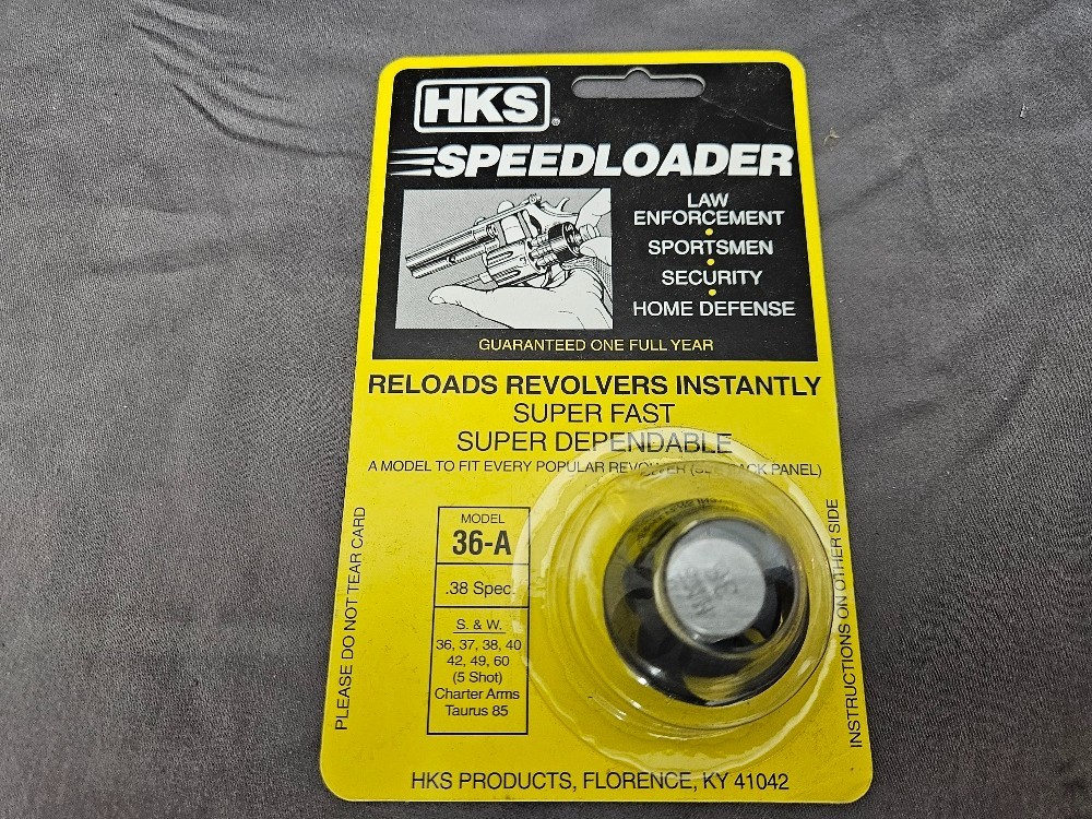 HKS 36/36-A Speed Loader 38/357 Mag Fits S&W Taurus Ruger New in Package 36-A